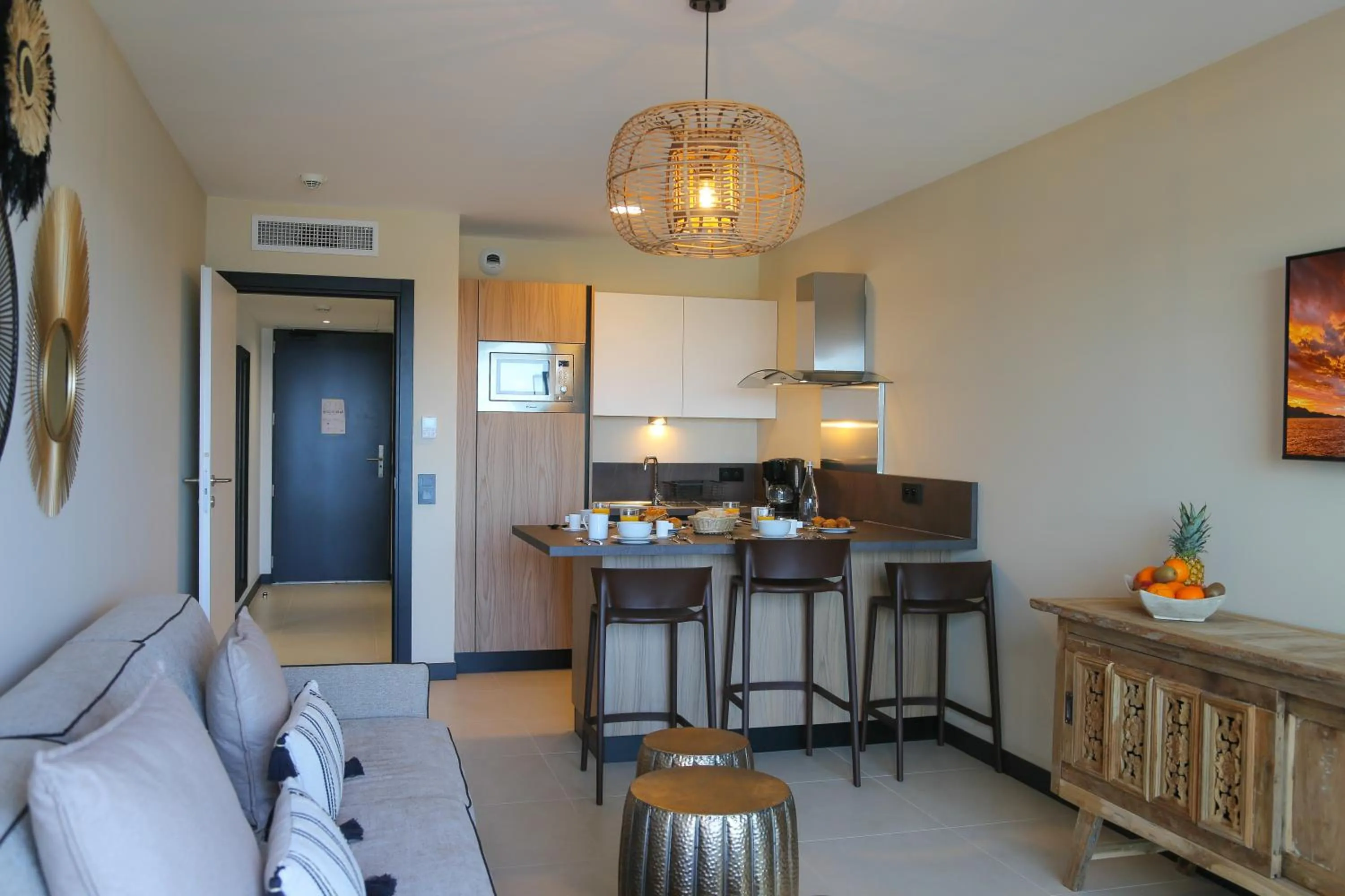 Kitchen or kitchenette in Eco-Résidence Dolce Paese & Spa