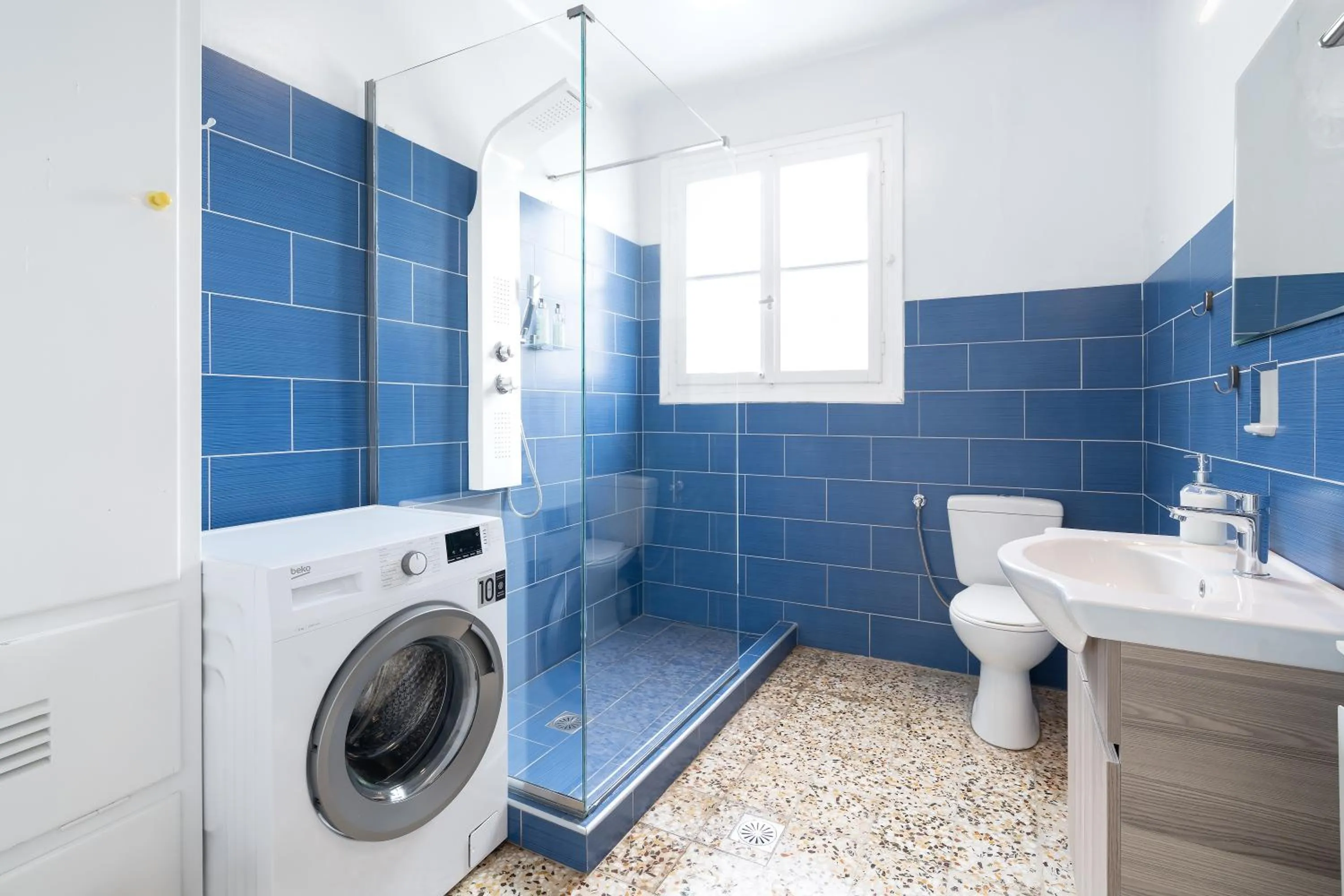 Shower in Neoclassical Mansion in Andros Town by Explore Andros