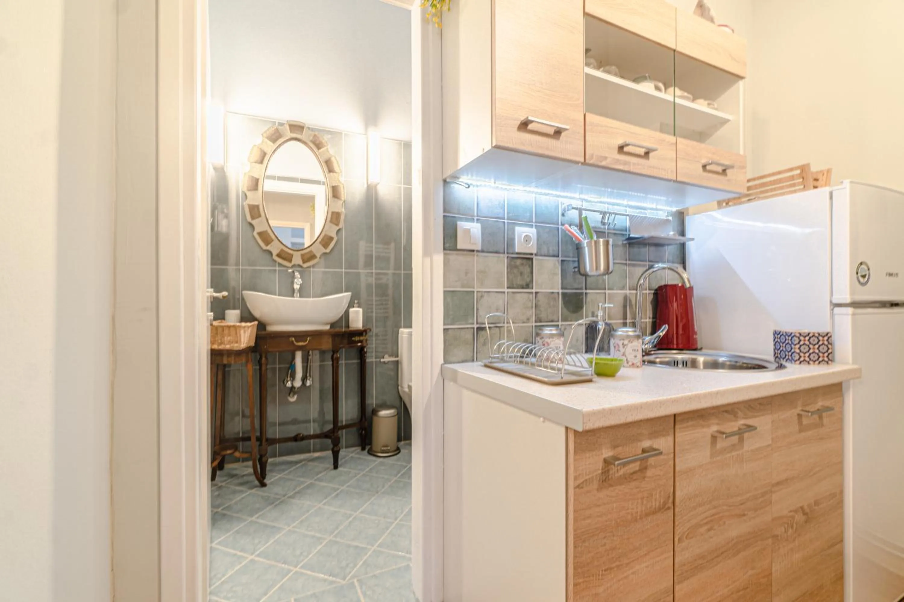 Kitchen or kitchenette in Neoclassical Mansion in Andros Town by Explore Andros