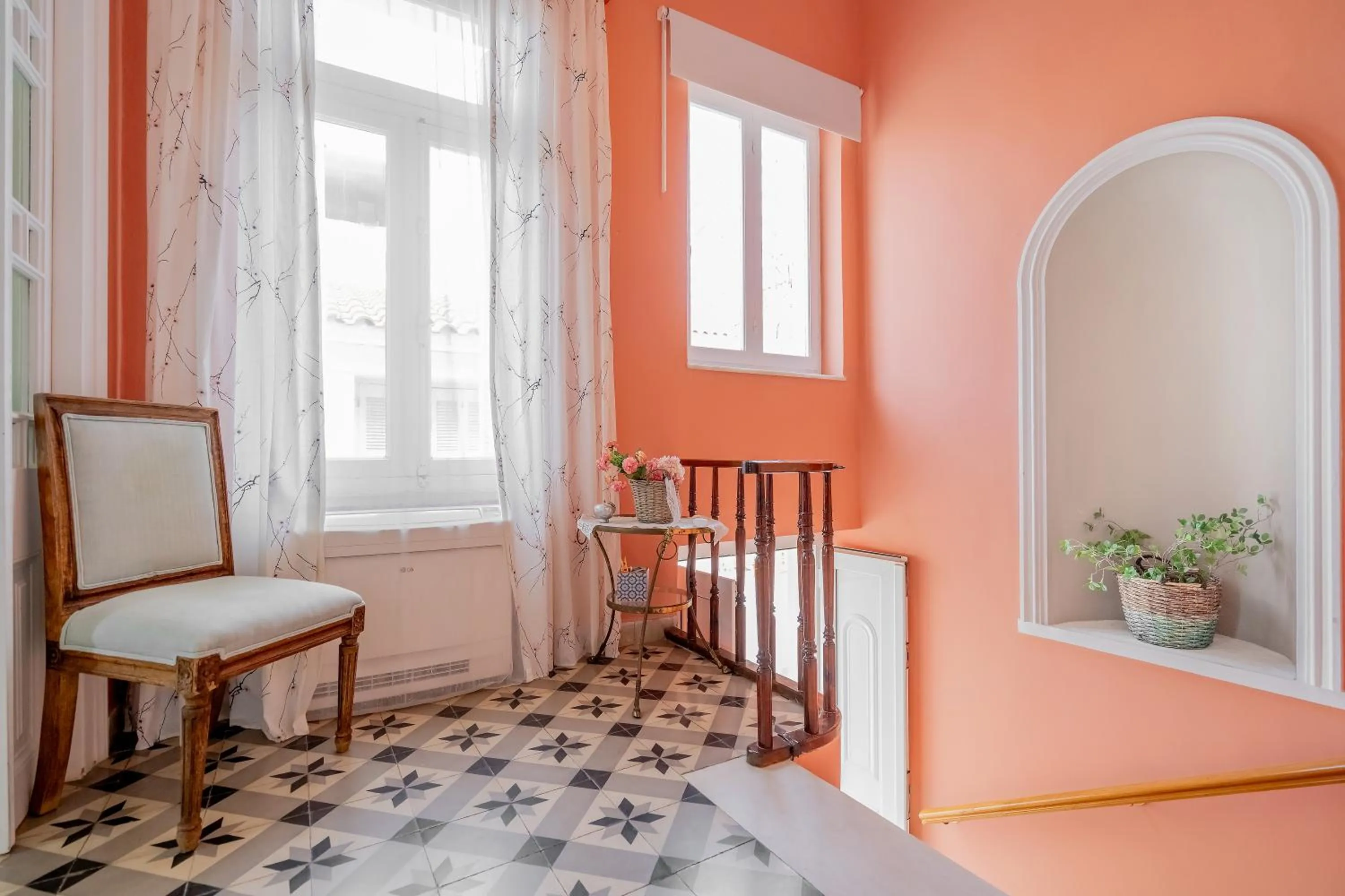 Living room in Neoclassical Mansion in Andros Town by Explore Andros