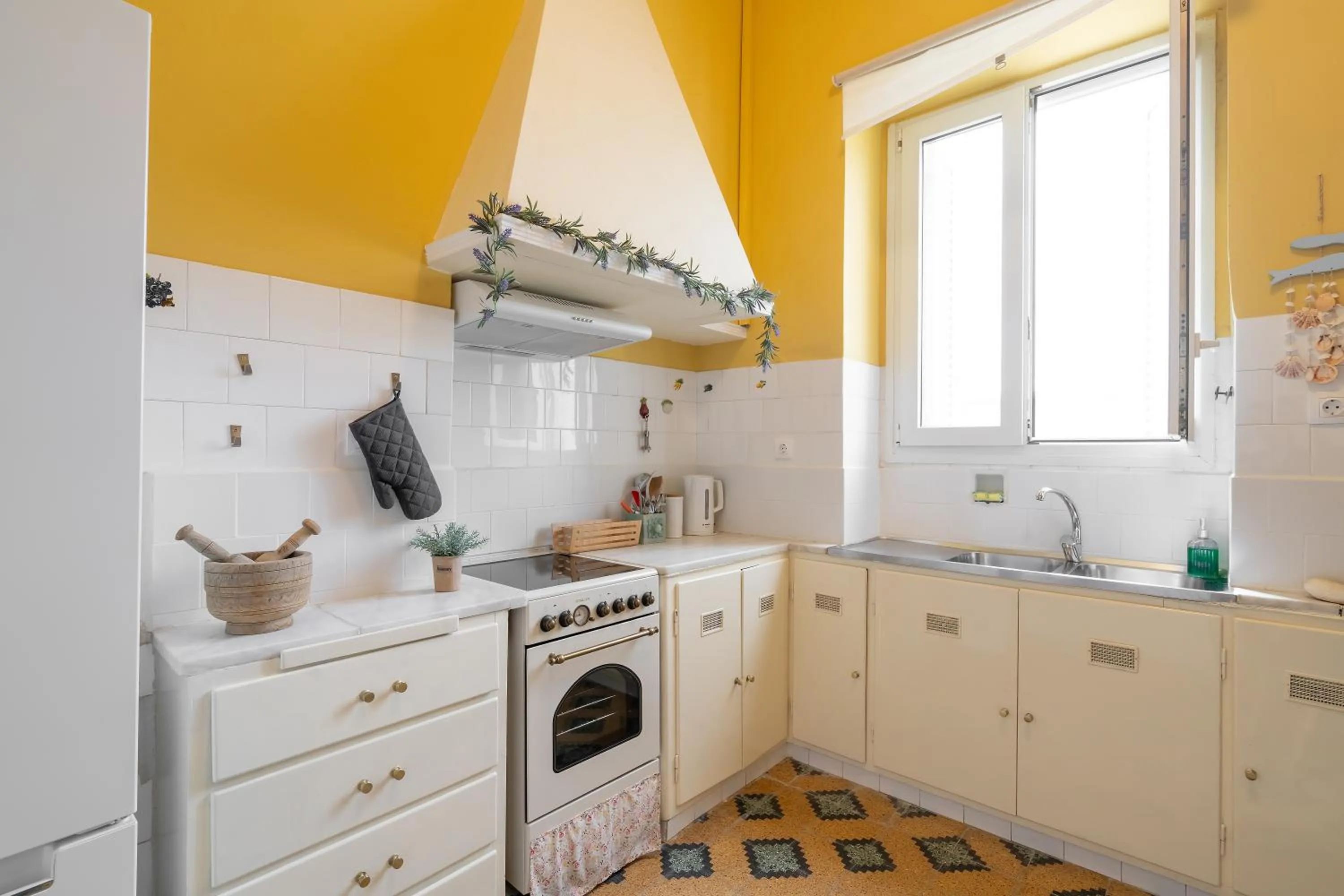 Kitchen or kitchenette in Neoclassical Mansion in Andros Town by Explore Andros