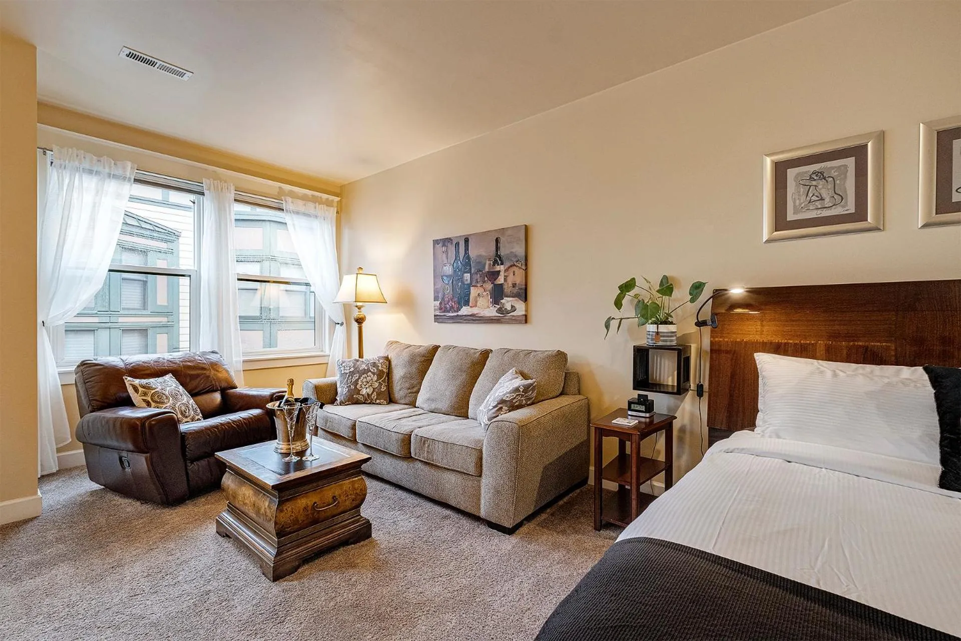 Bed in The Orenco Station Hotel