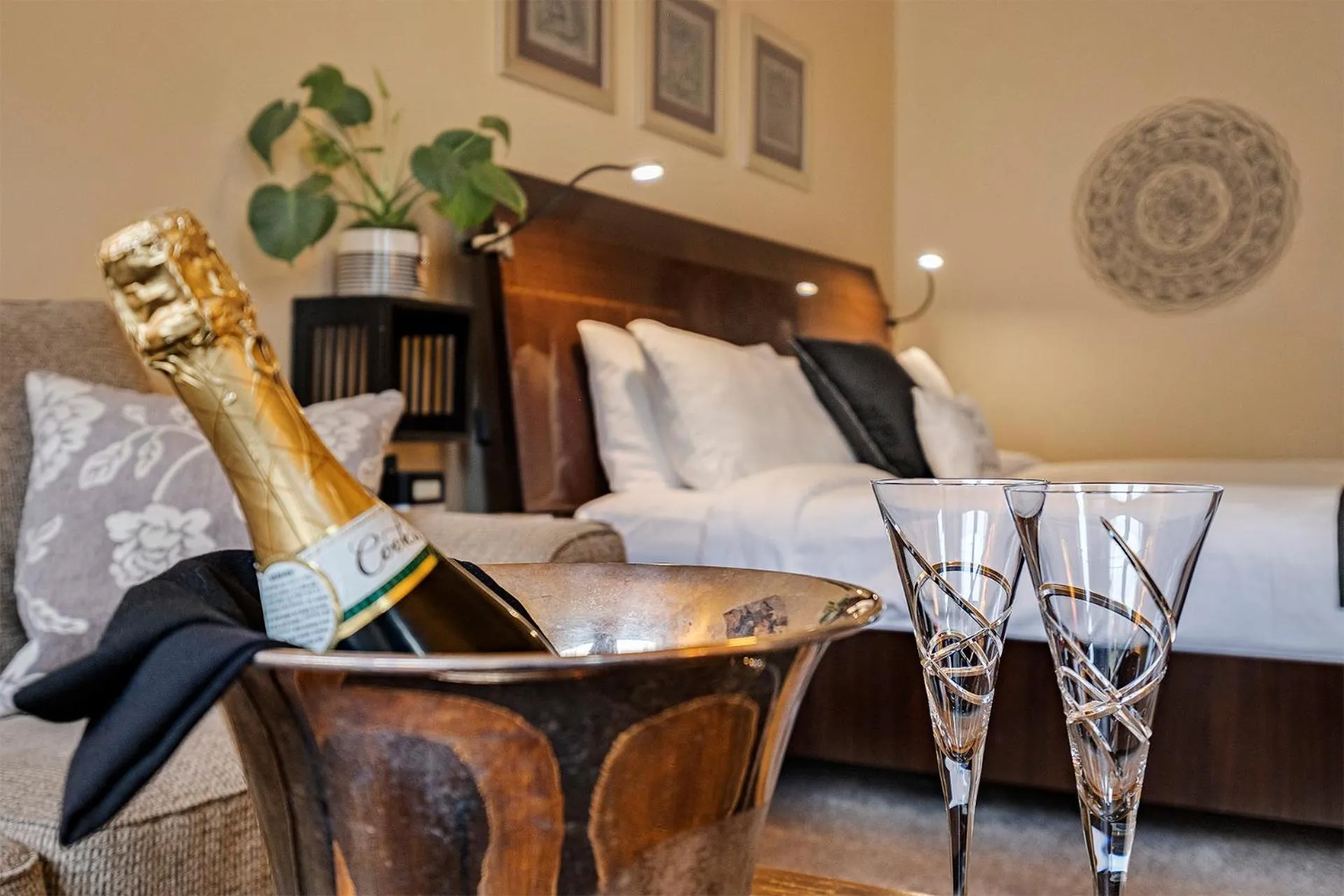 Bed in The Orenco Station Hotel