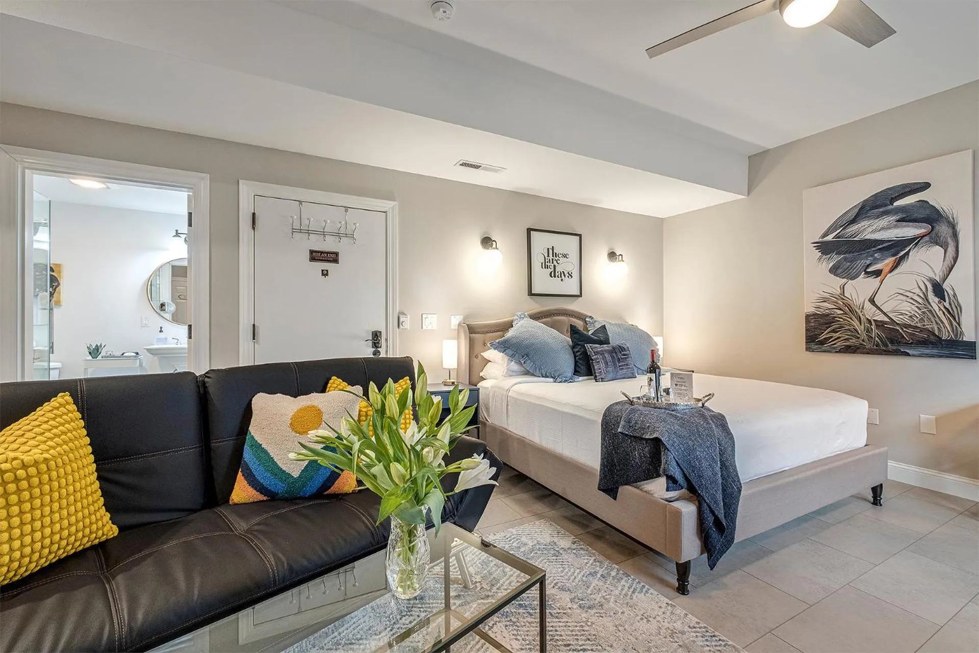 Bed in The Orenco Station Hotel