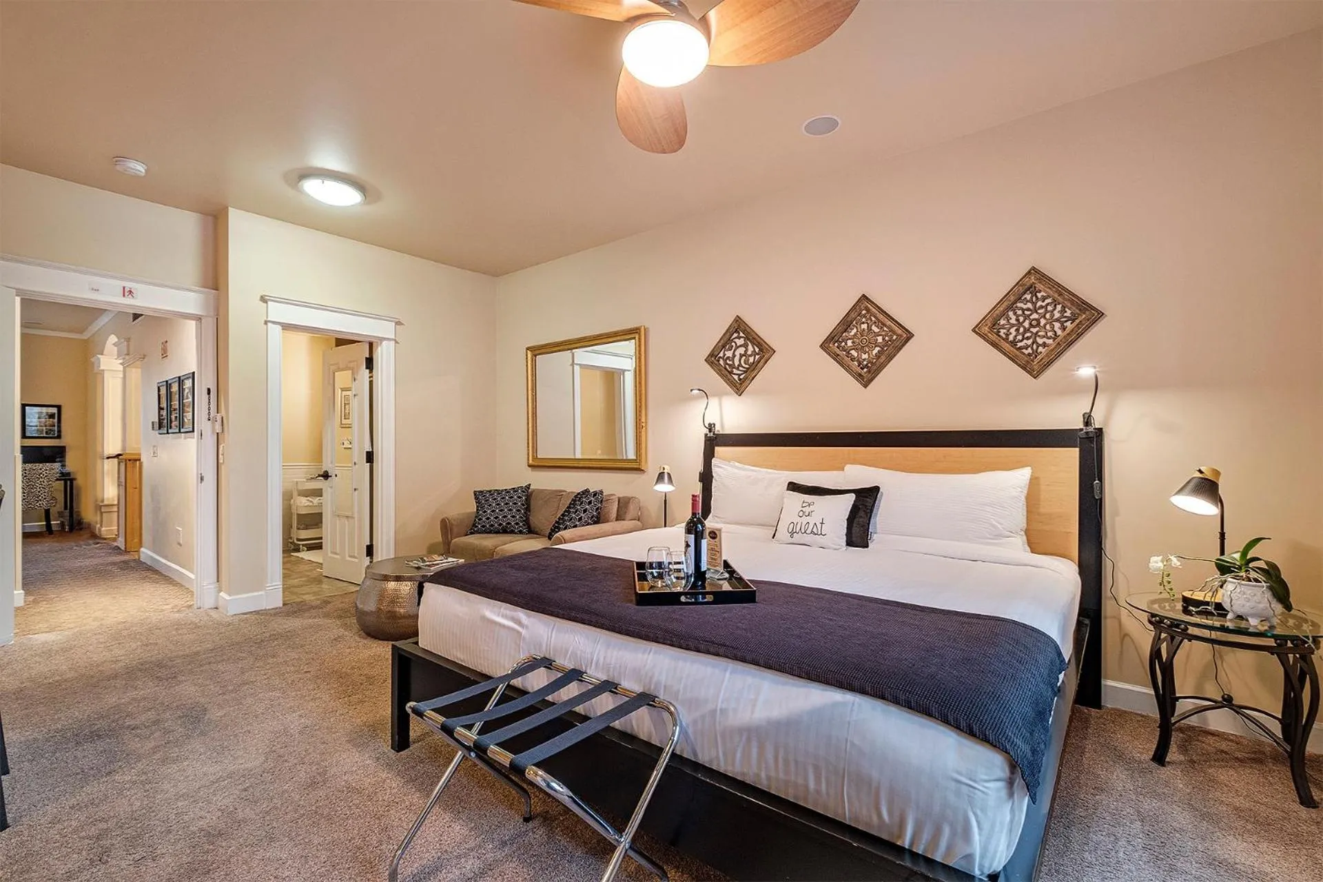 Bed in The Orenco Station Hotel