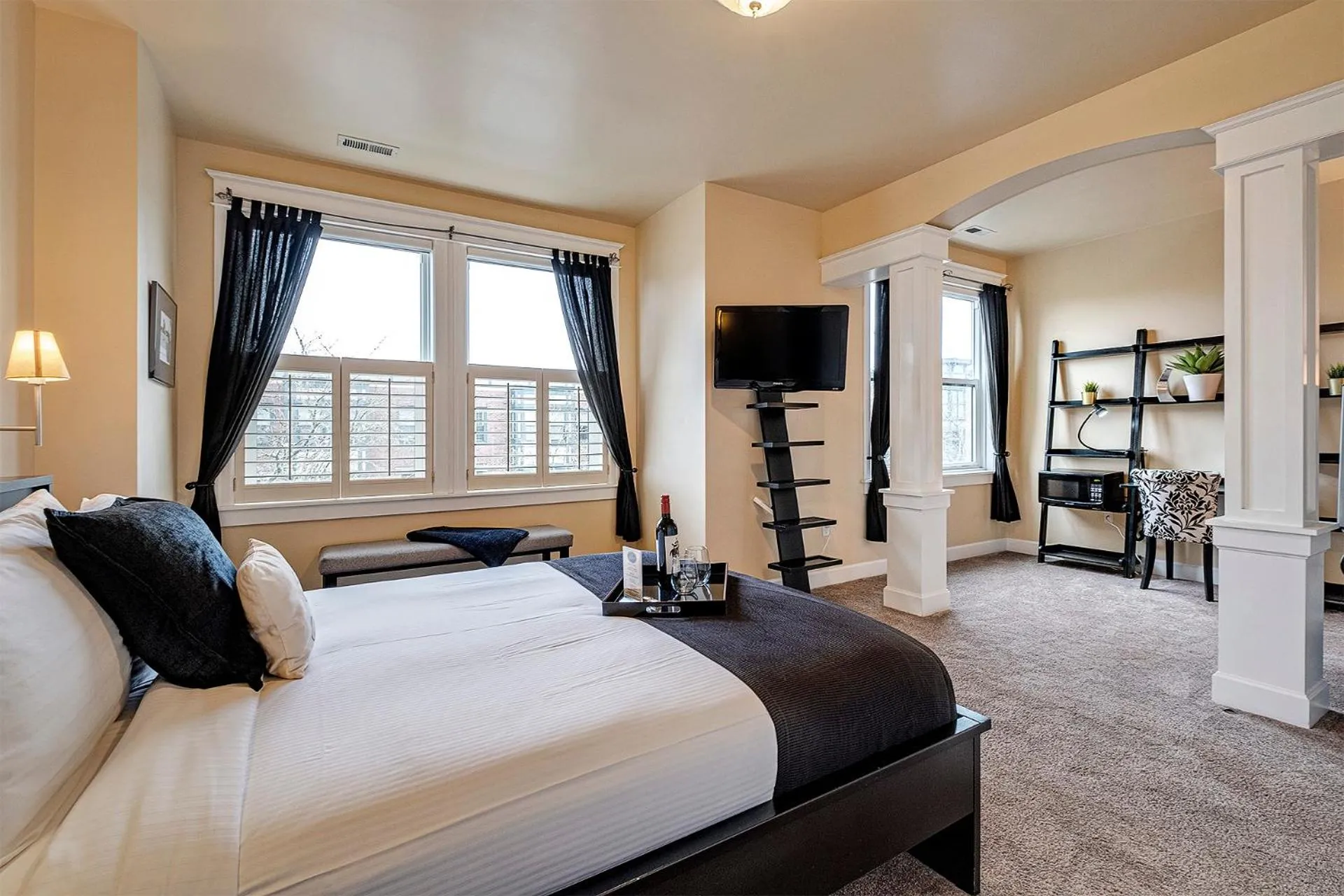 Bed in The Orenco Station Hotel