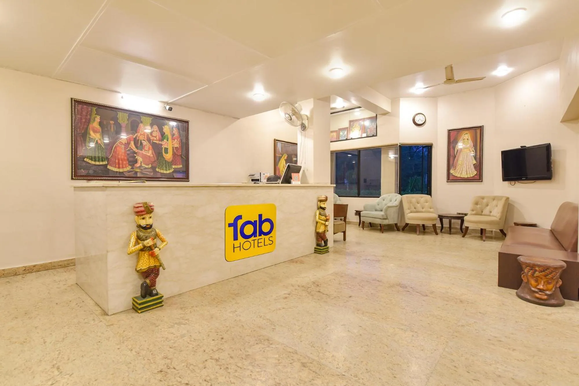 Lobby or reception in FabHotel Shikha