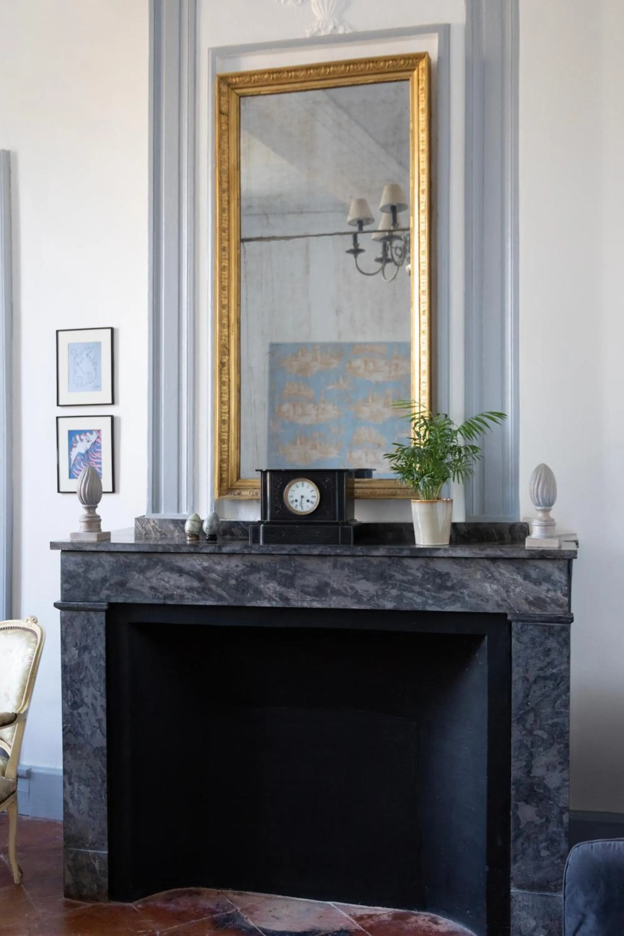 fireplace in Le Domaine de Villespy