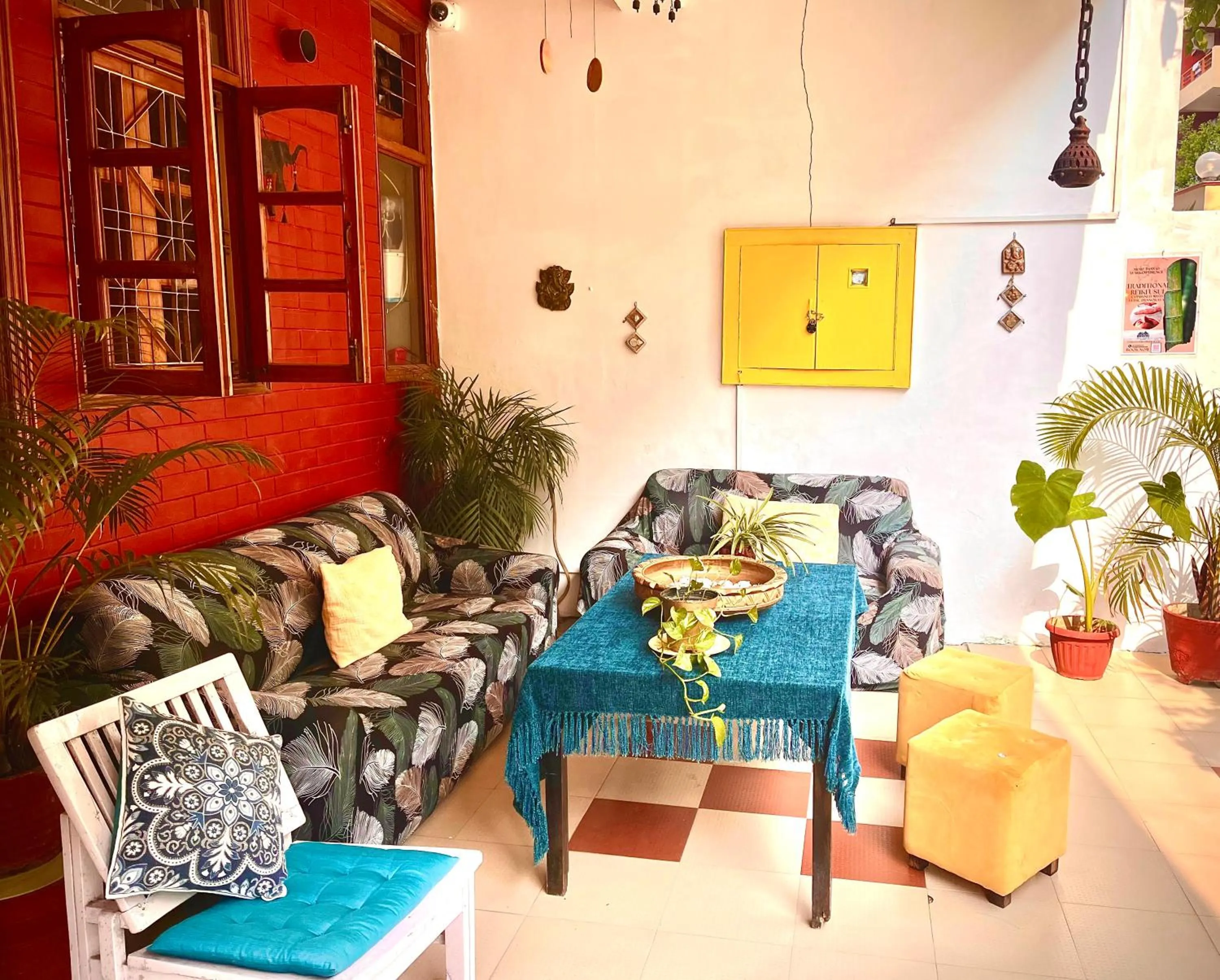 Seating area in Ganga Vatika Boutique Hotel, Rishikesh