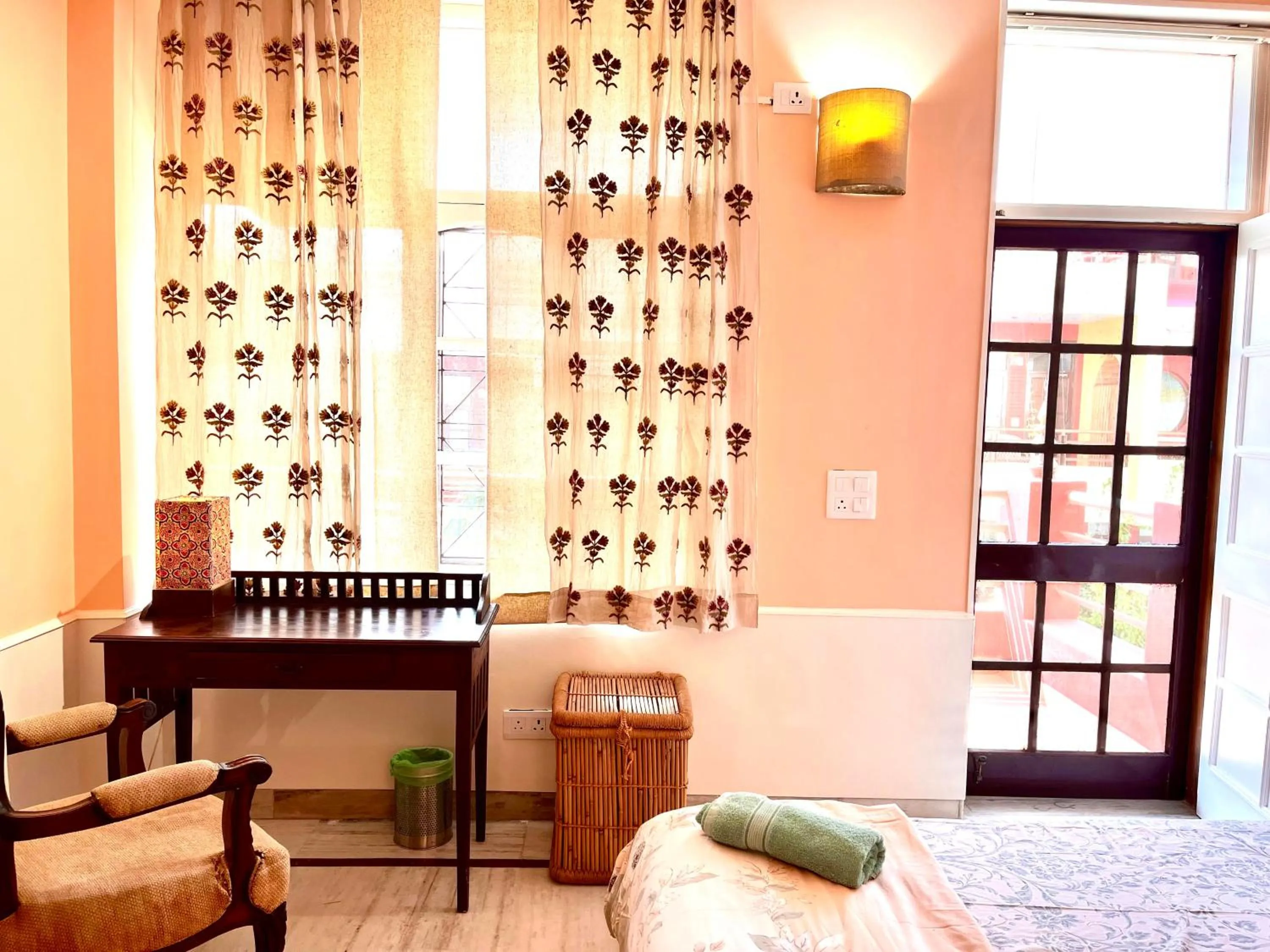 Seating area, Bed in Ganga Vatika Boutique Hotel, Rishikesh