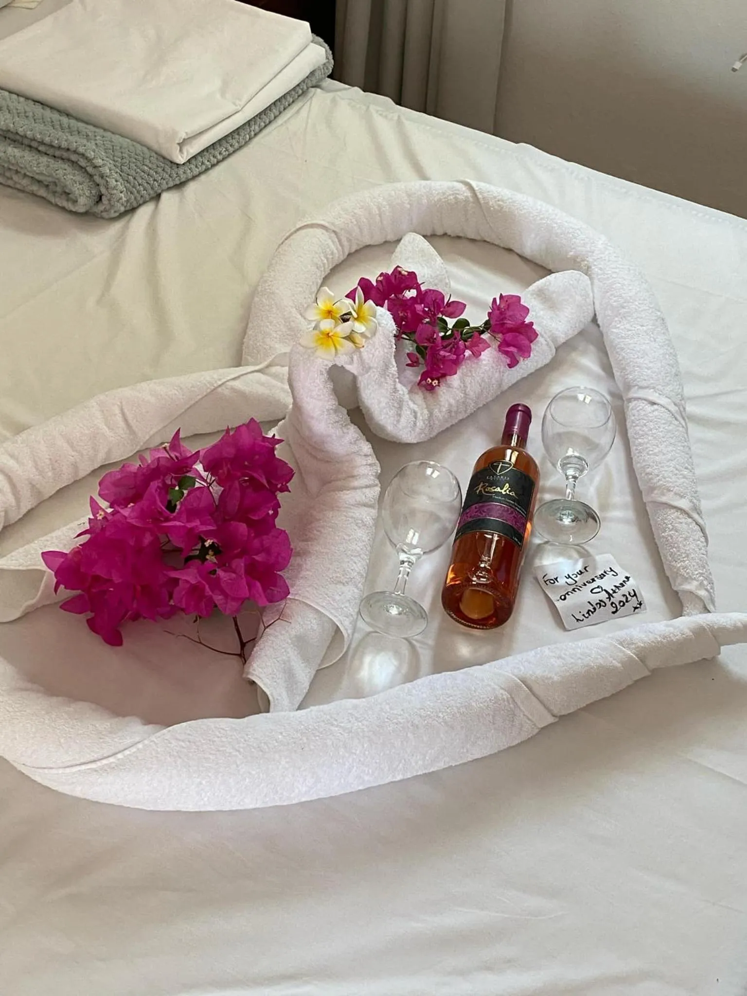 room service, Bed in Lindos Athena