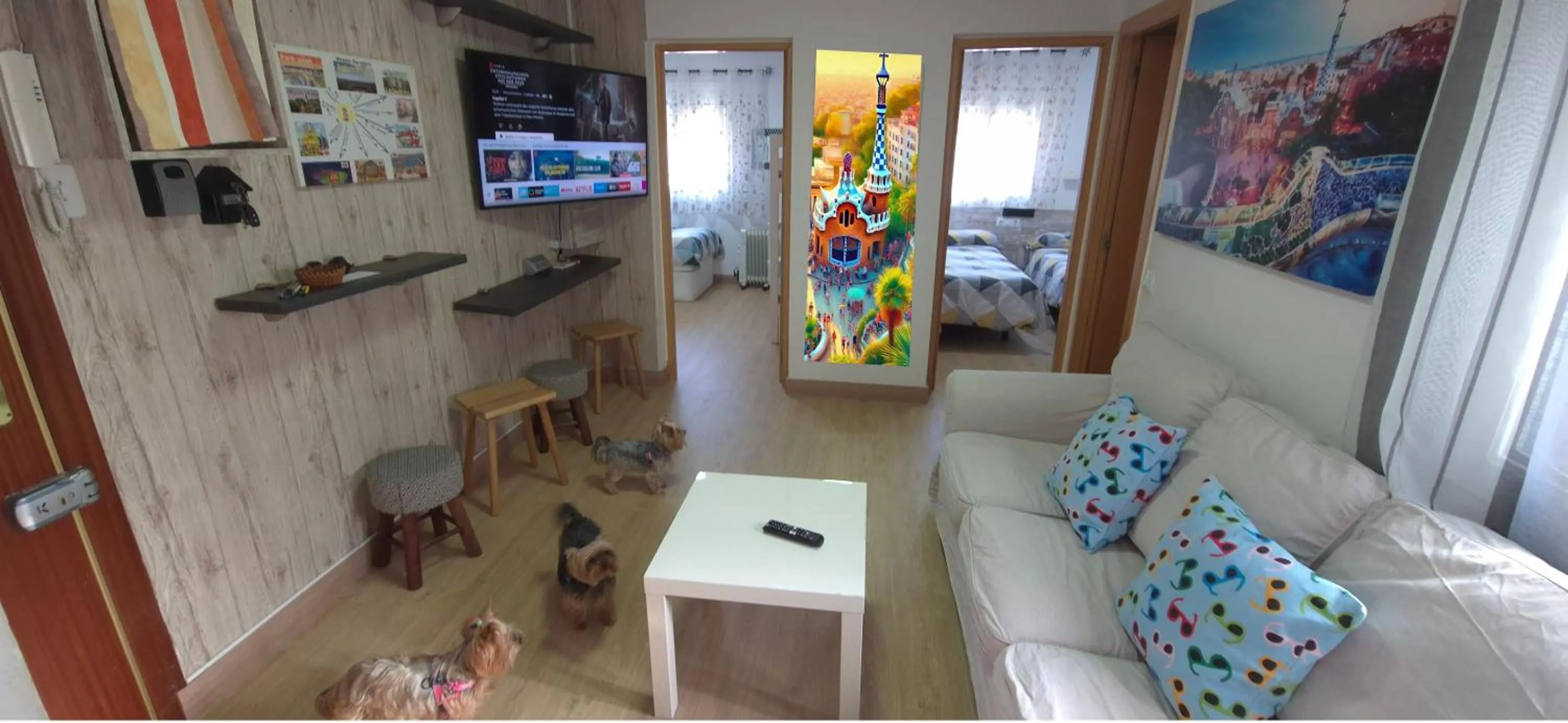 TV and multimedia in Ático, terraza y Barbacoa