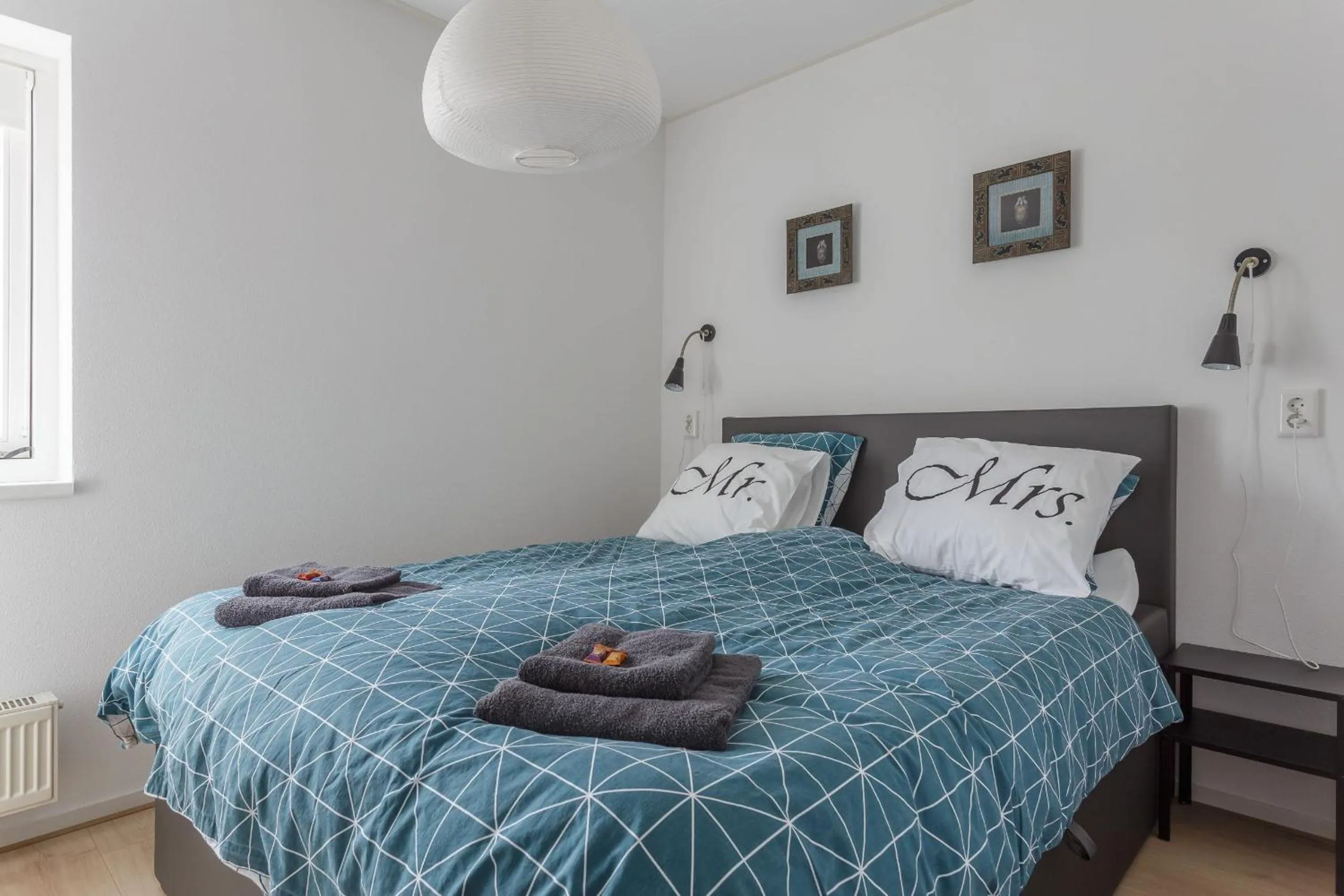 Bedroom, Bed in B&B Hulleste