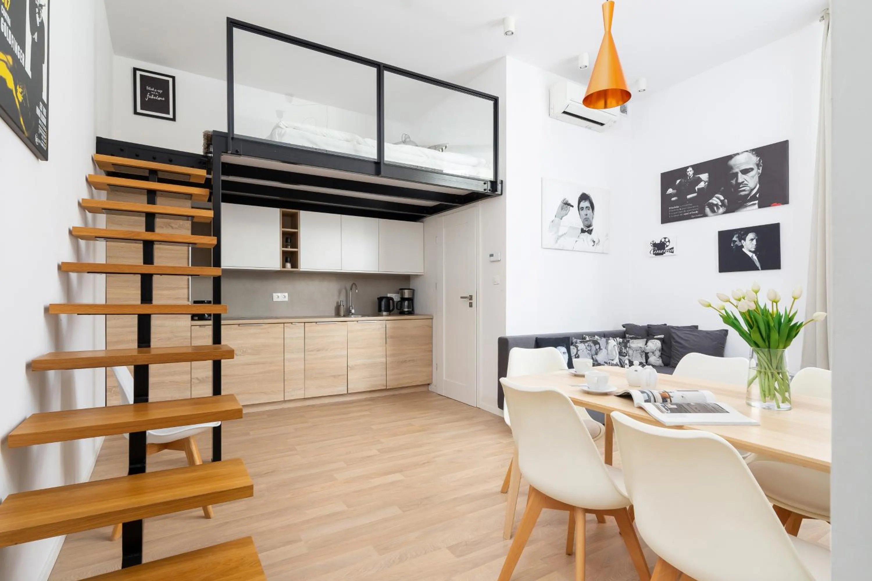 Kitchen or kitchenette in Apartments Dietla Cracow by Noclegi Renters