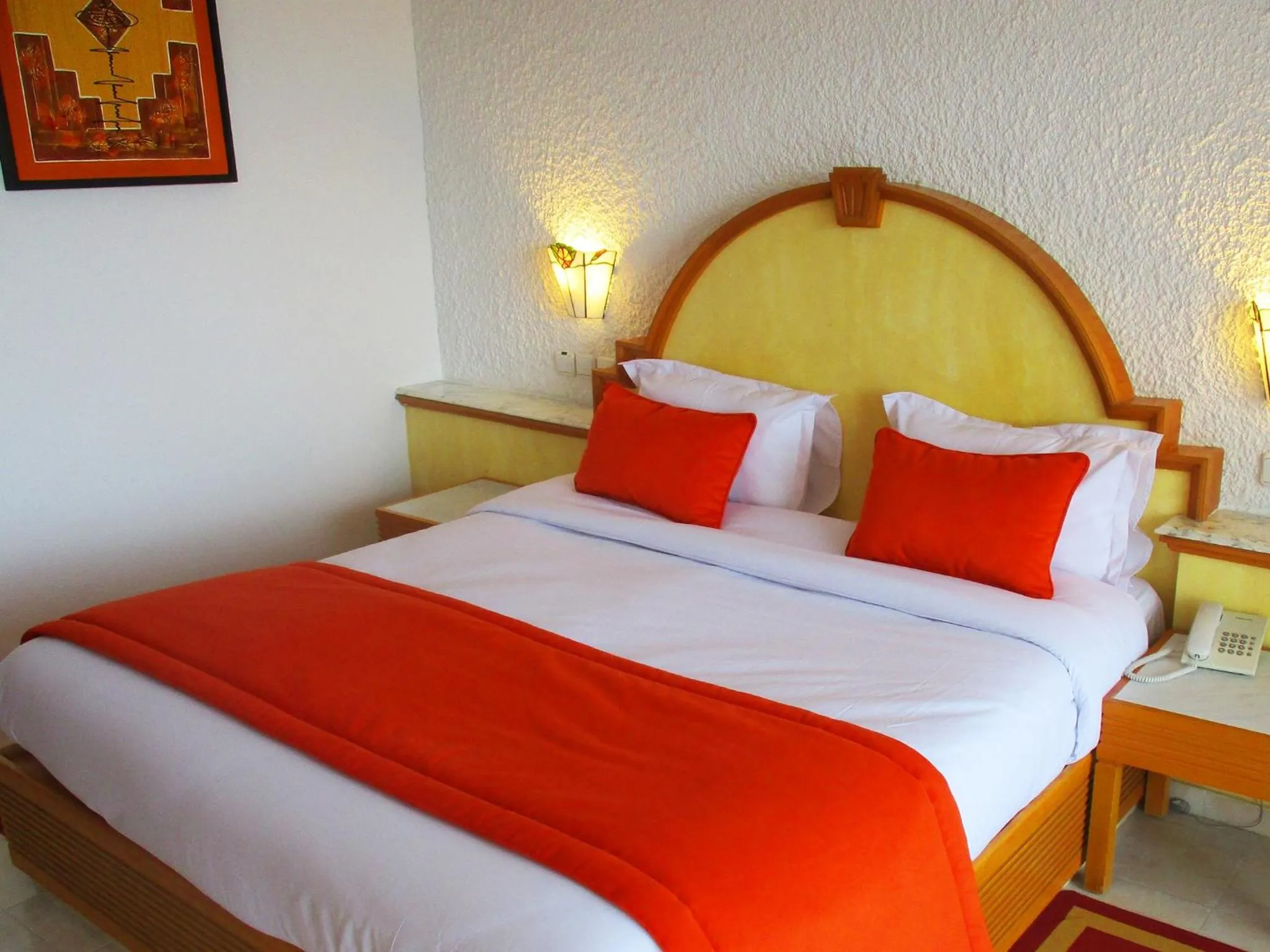 Bed in Kanta Resort and Spa