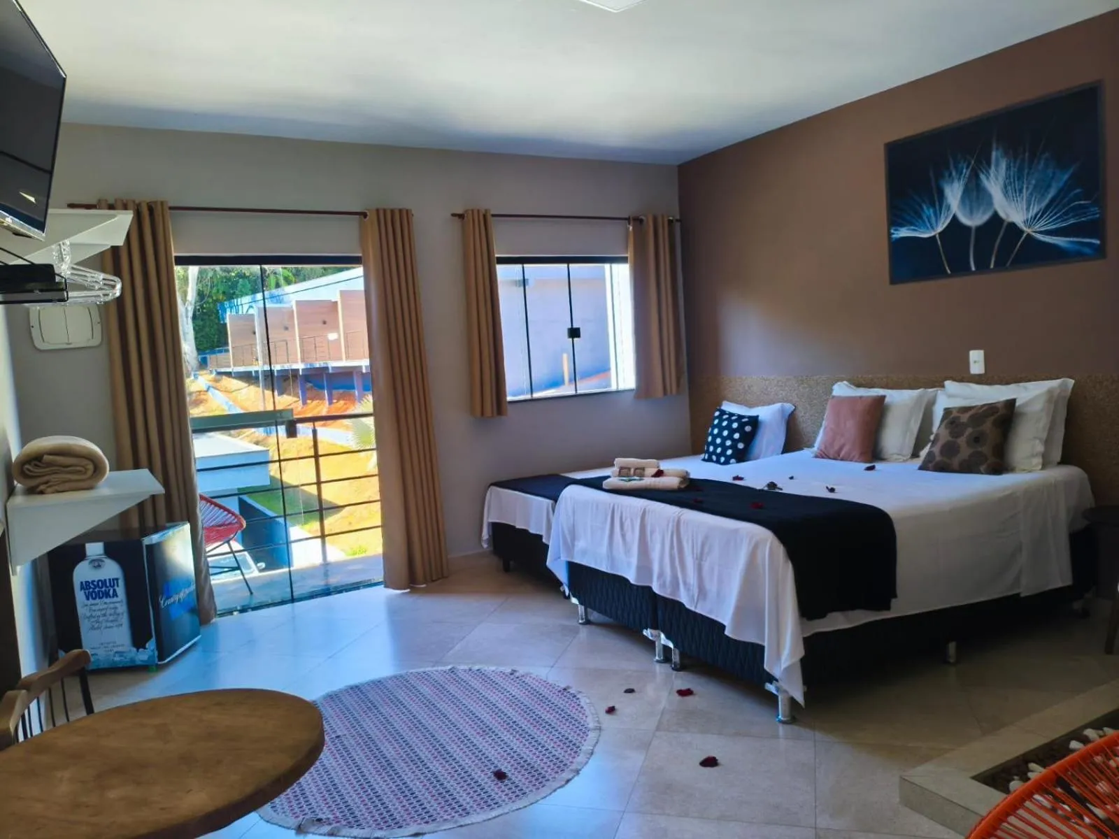 Bed in Pousada Recanto da Cascata