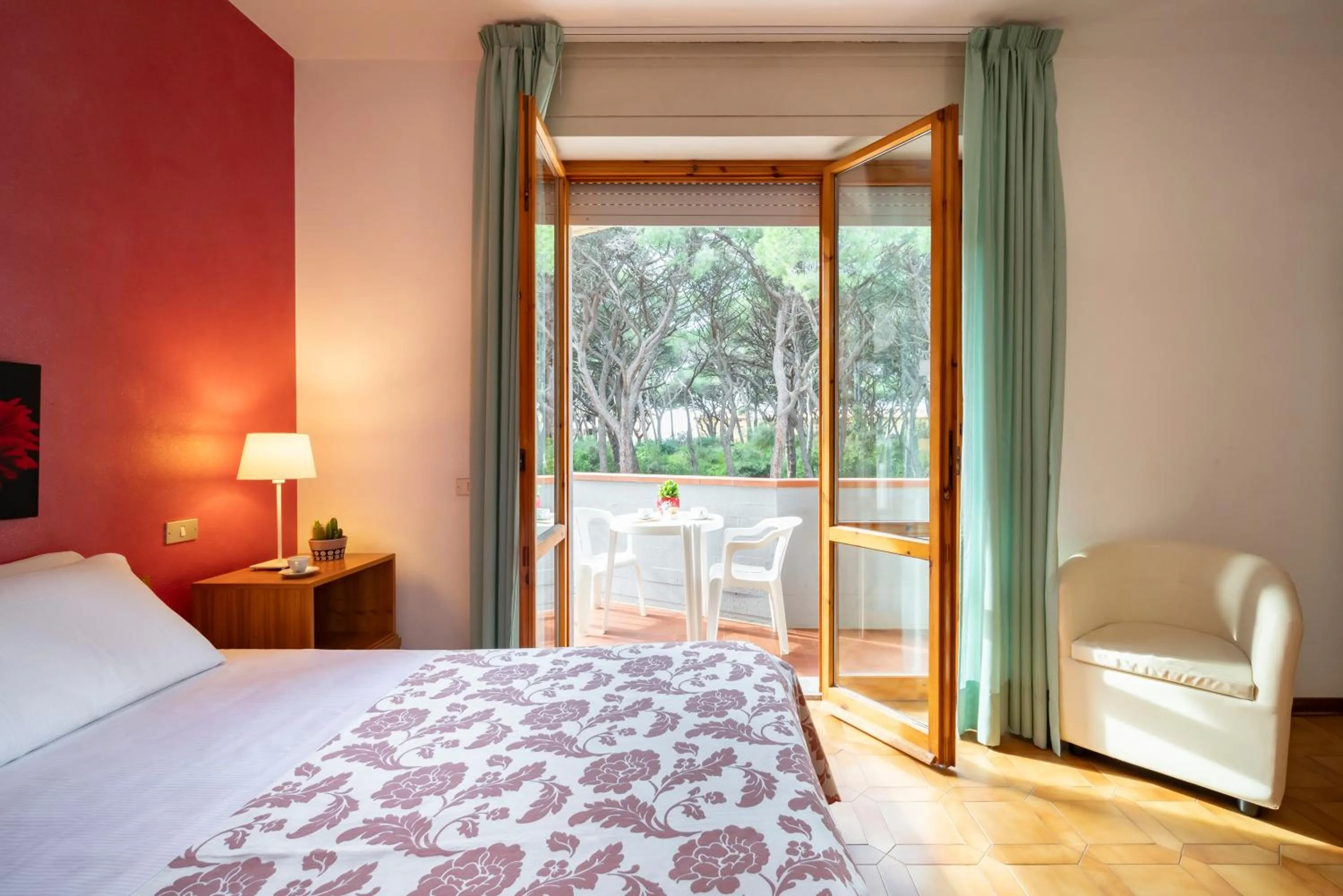 View (from property/room), Bed in Hotel Parco dei Pini - 100mt dal Mare