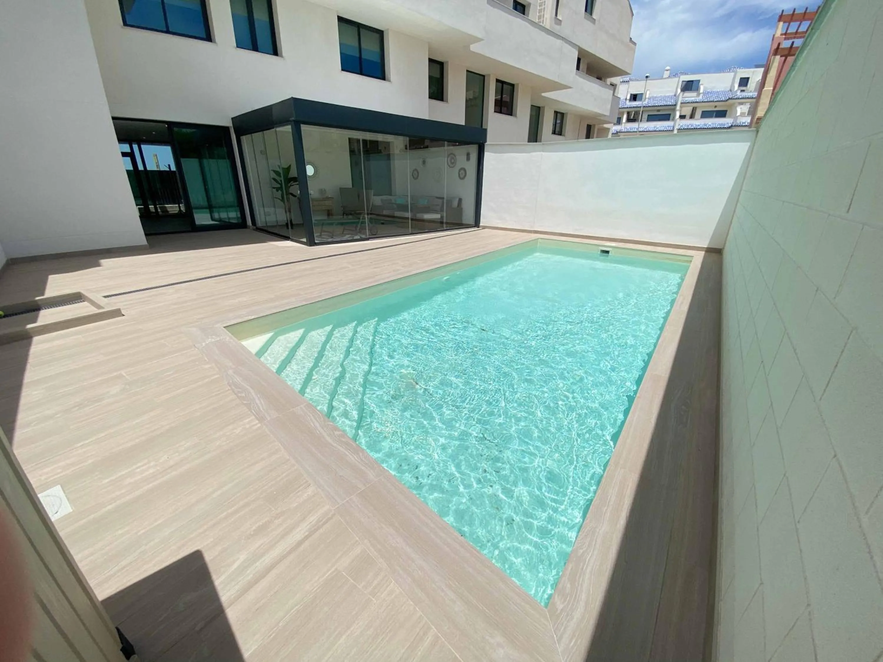 Balcony/Terrace in Tarifa Cozy House - Private Pool - Wifi - Modern