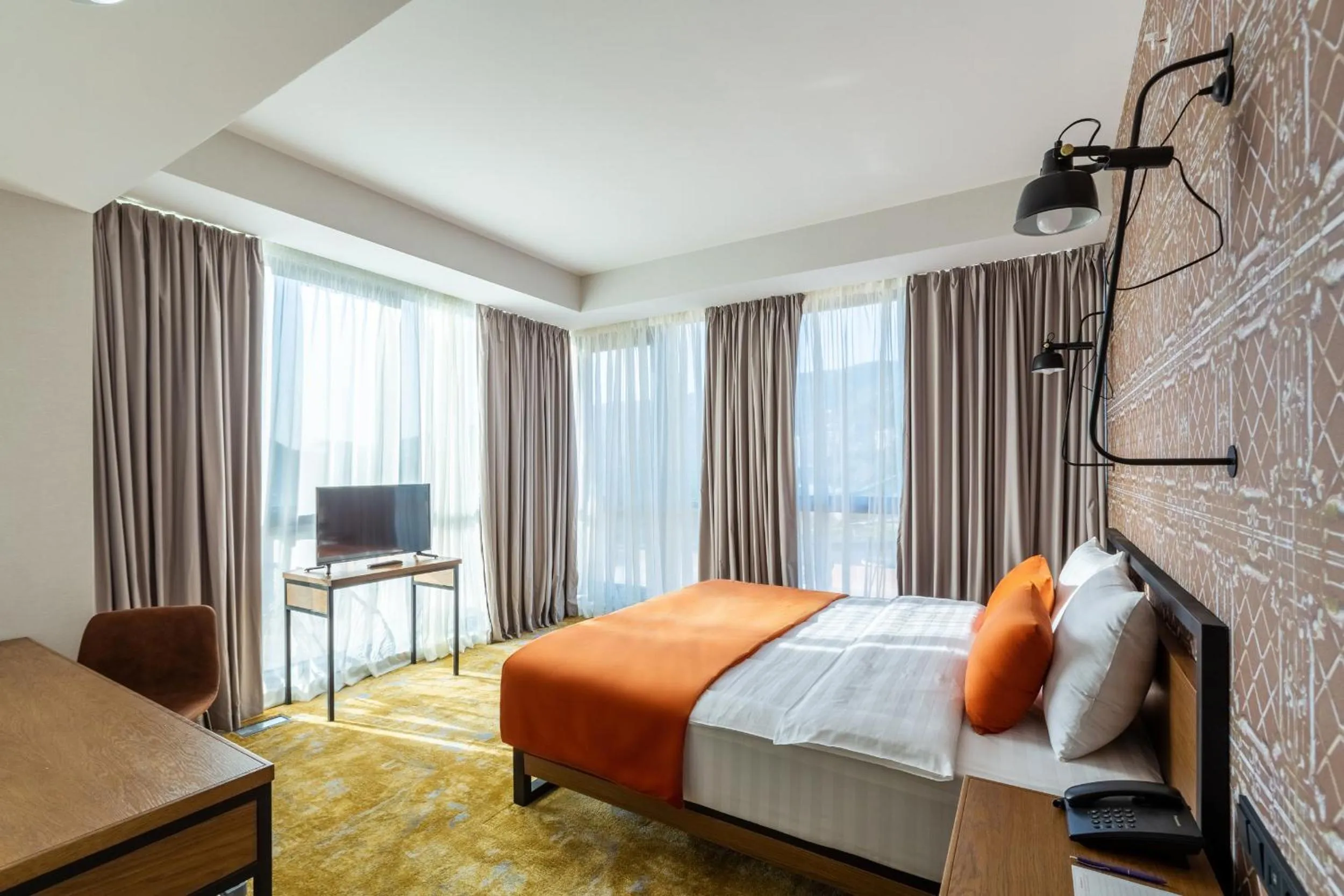 Photo of the whole room, Bed in Biography Design Tbilisi