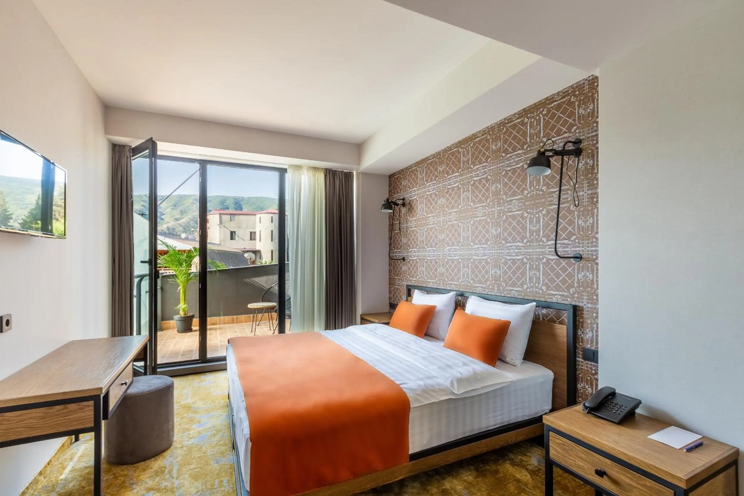 Photo of the whole room, Bed in Biography Design Tbilisi