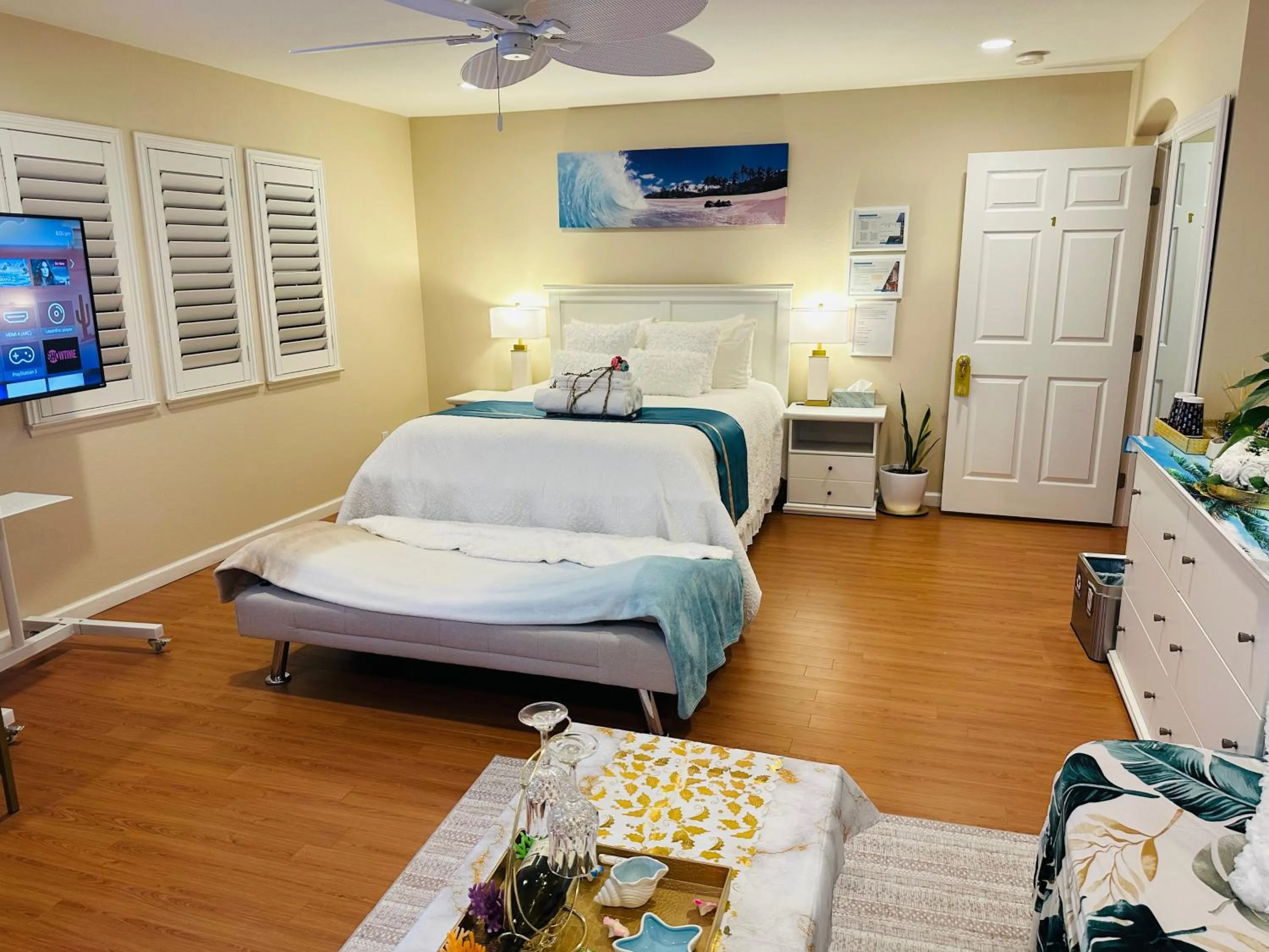 Bed in Balloons and Wine