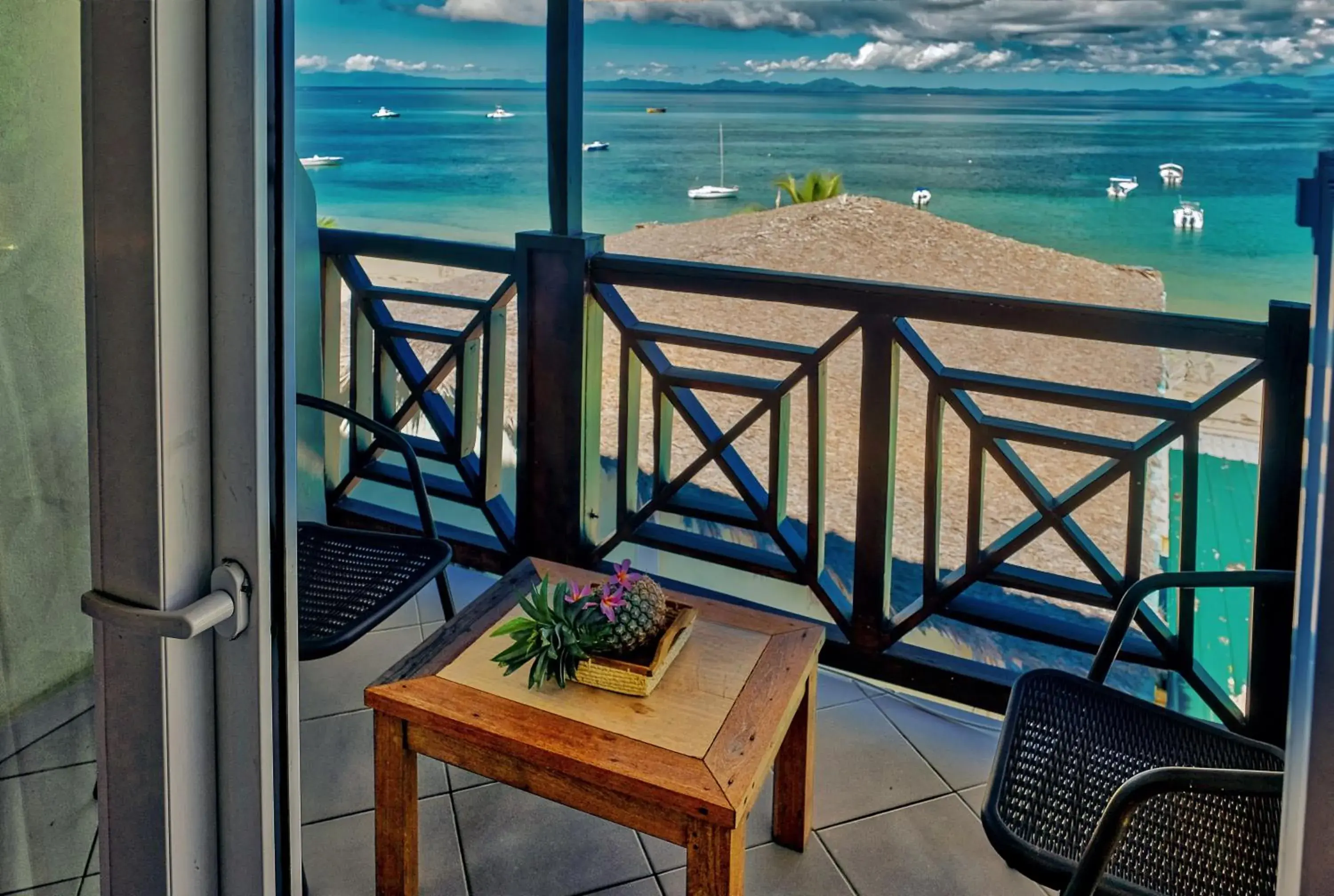 Double Room with Balcony and Sea View in Hotel-Residence Au Sable Blanc Double Room with Balcony and Sea View in Hotel-Residence Au Sable Blanc