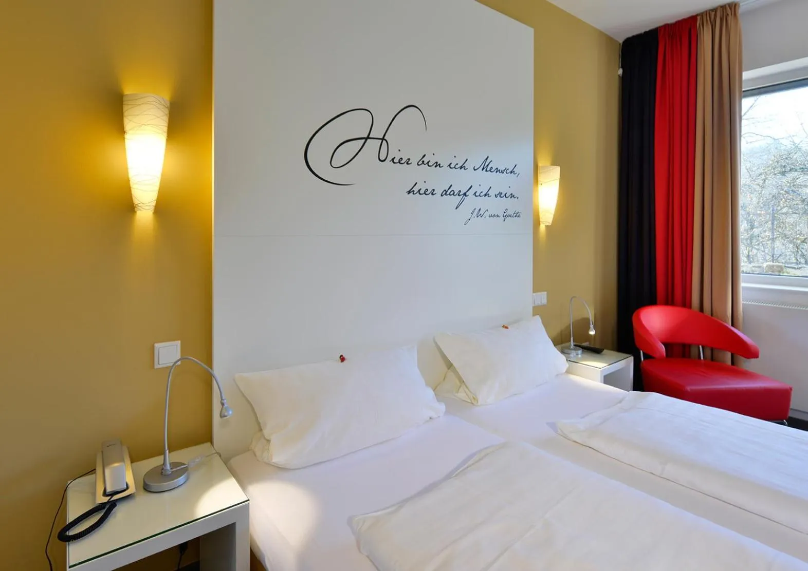 Bedroom, Bed in Hotel Alte Schule