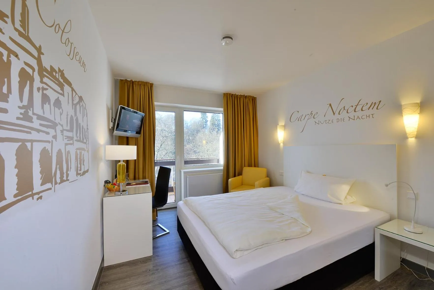 Bedroom, Bed in Hotel Alte Schule