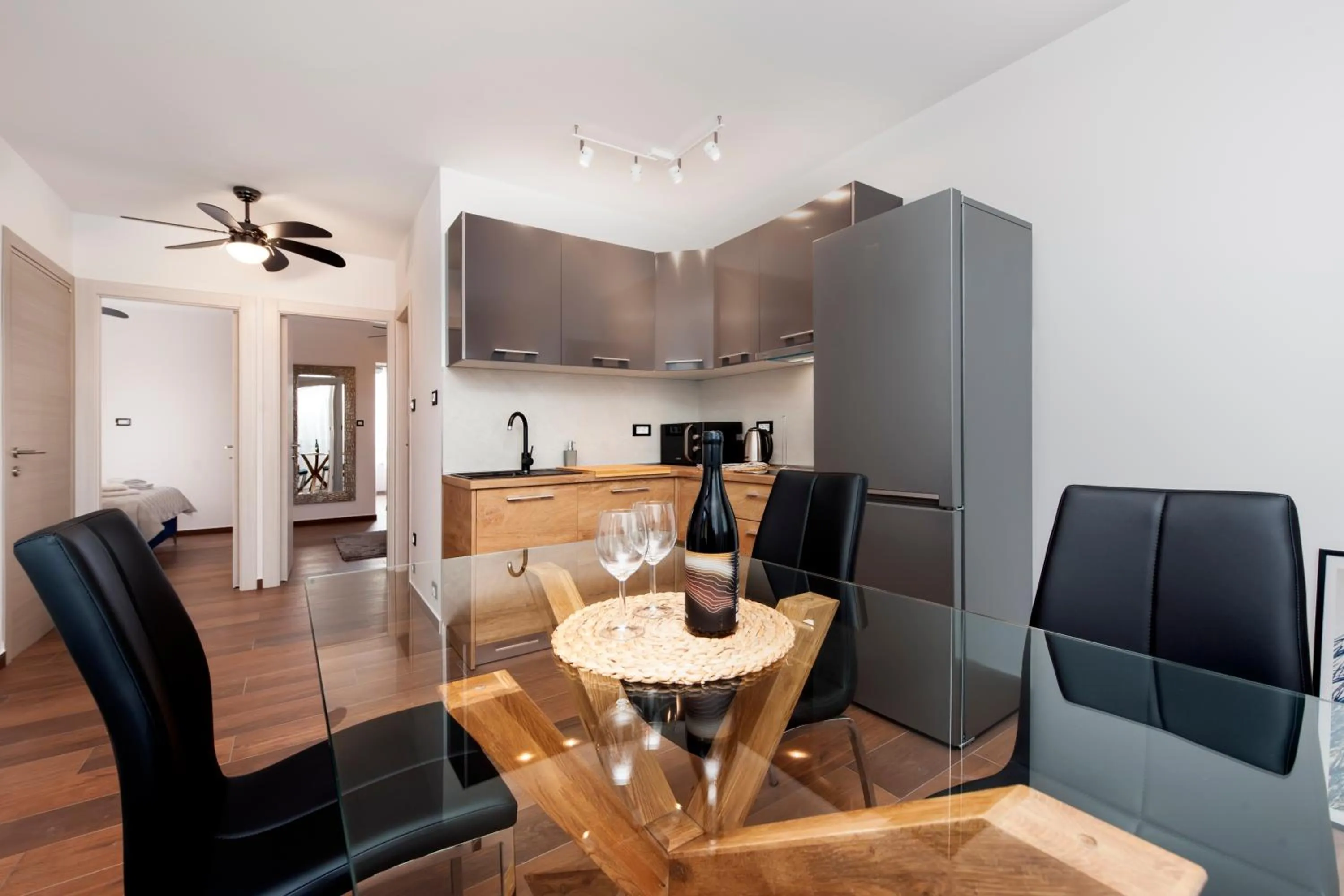 Kitchen or kitchenette in Apartments Sanja-New renovated