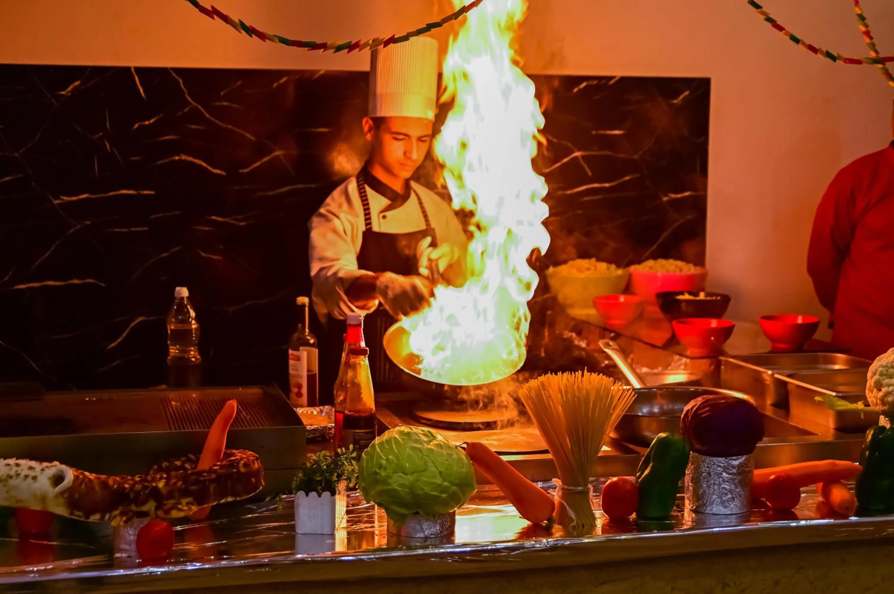 People in New Eagles Aqua Park Resort