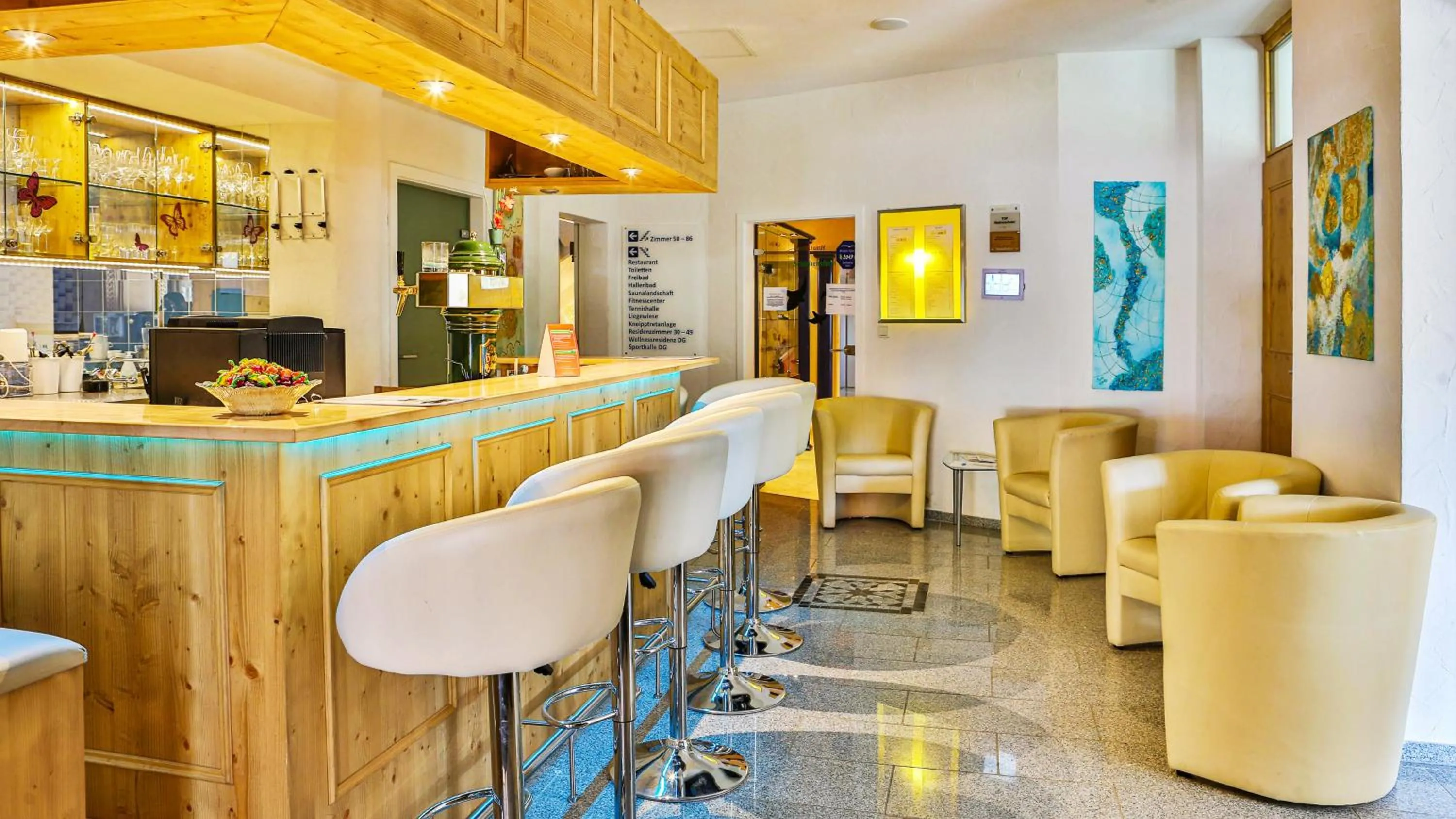 Lobby or reception in Vital- und Wellnesshotel Albblick