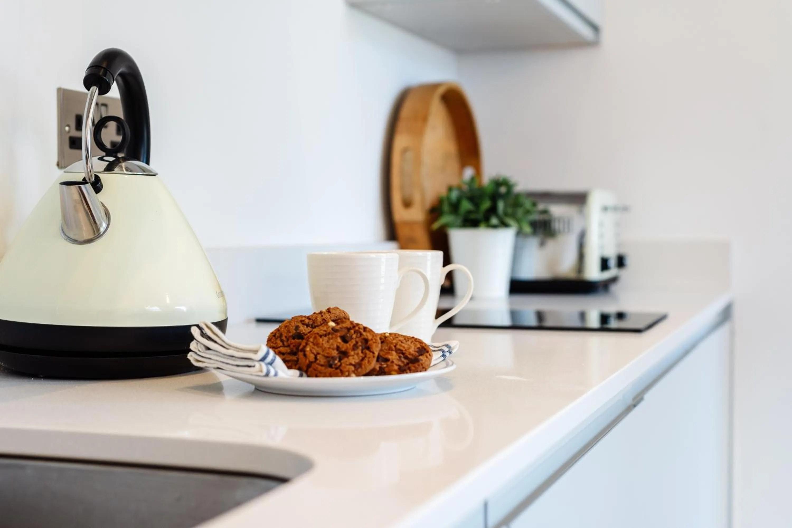 Kitchen or kitchenette in 14-16 Grosvenor Street Stylish Apartments - Chester