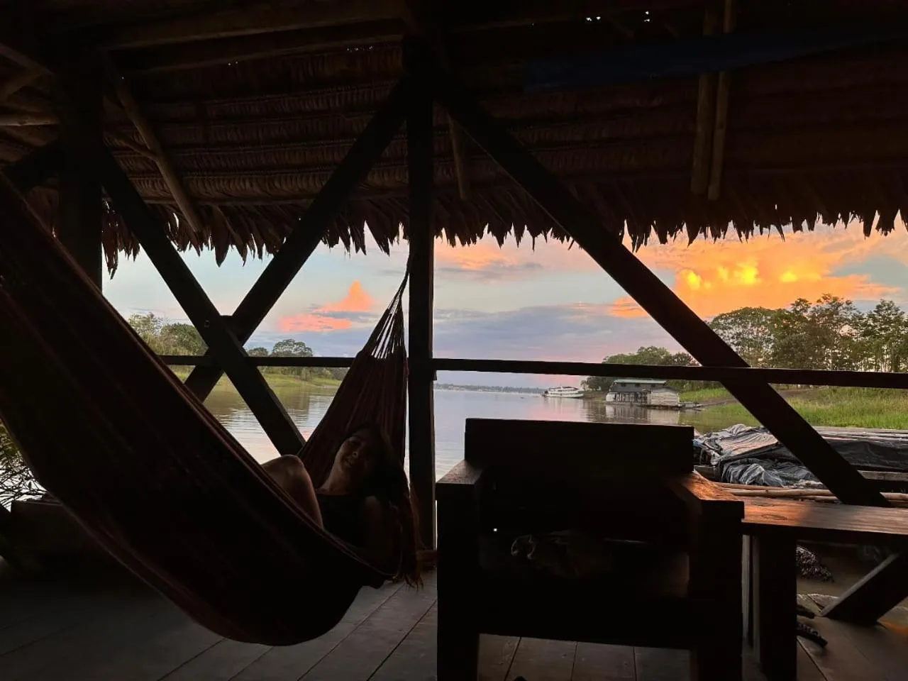 River view in Cabaña Flotante Kurupira