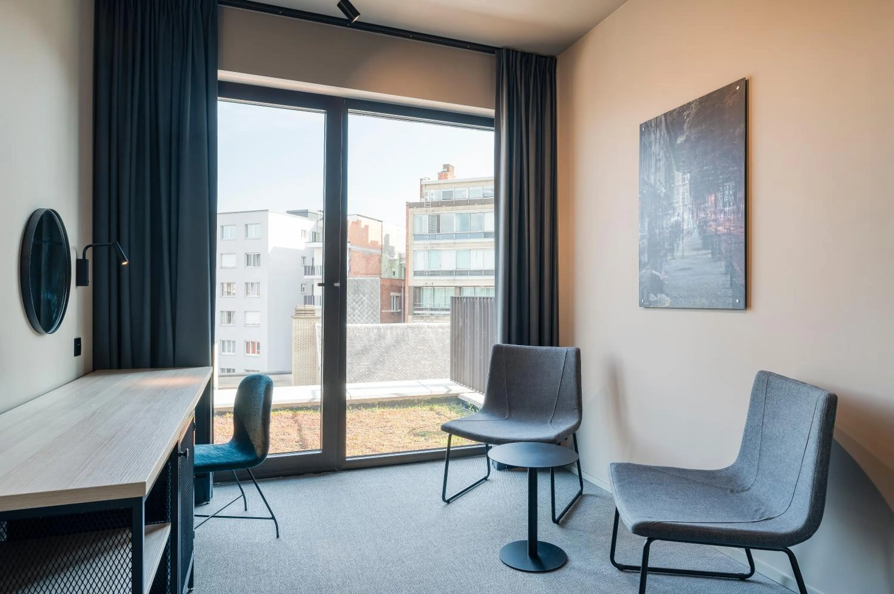 Seating area in Citybox Antwerp City Center