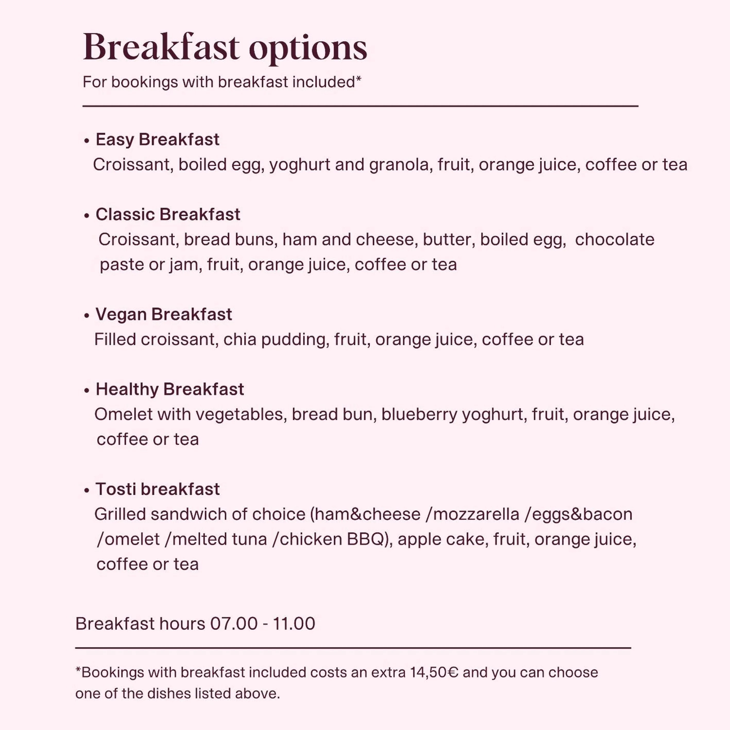 Breakfast in Citybox Antwerp City Center