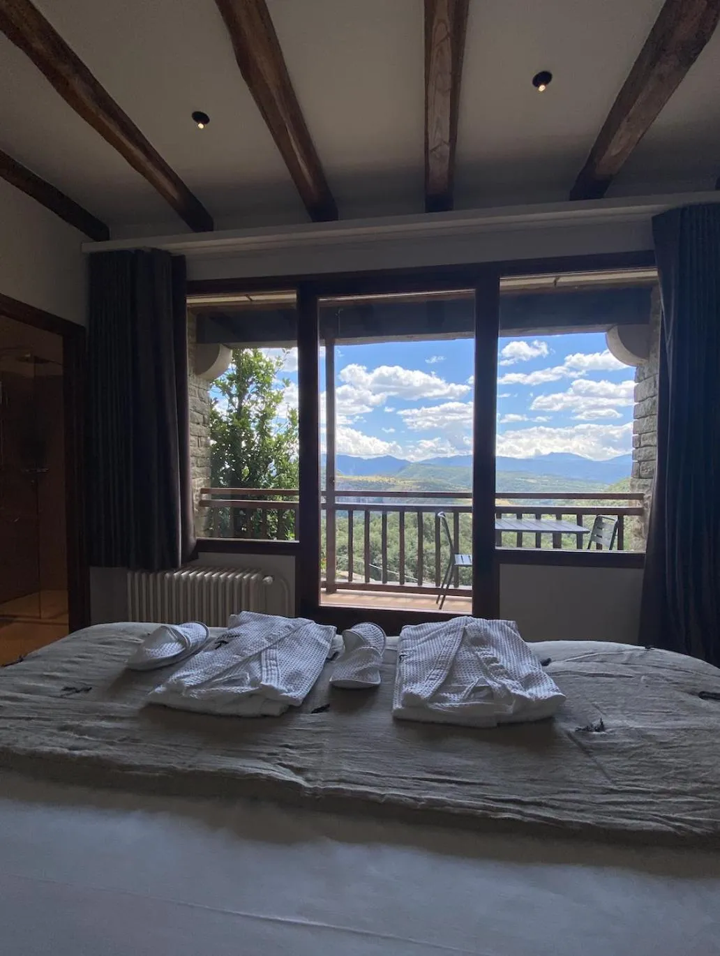 View (from property/room), Bed in Masia Santa Llúcia