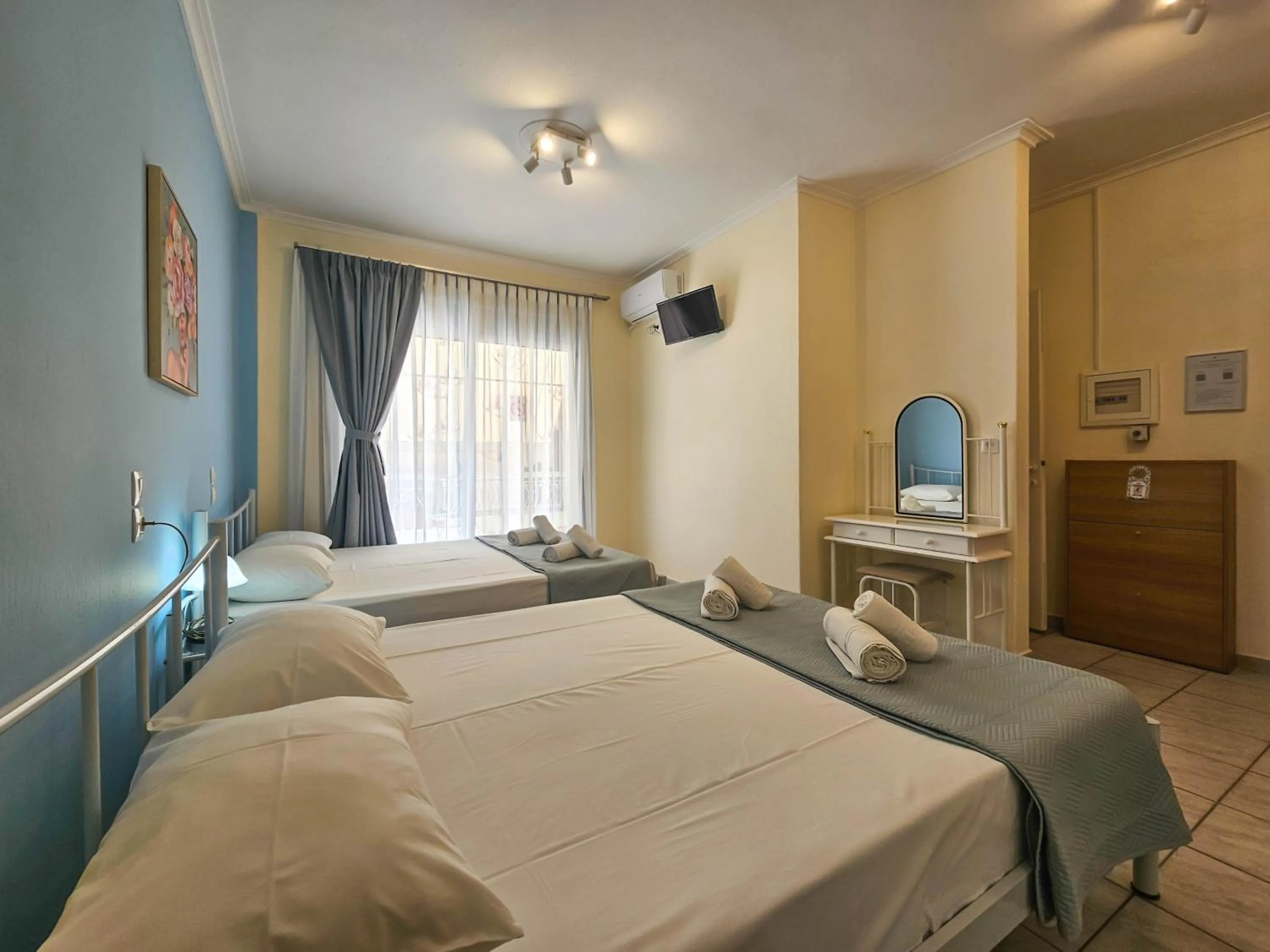 Bed in Chariclia Hotel