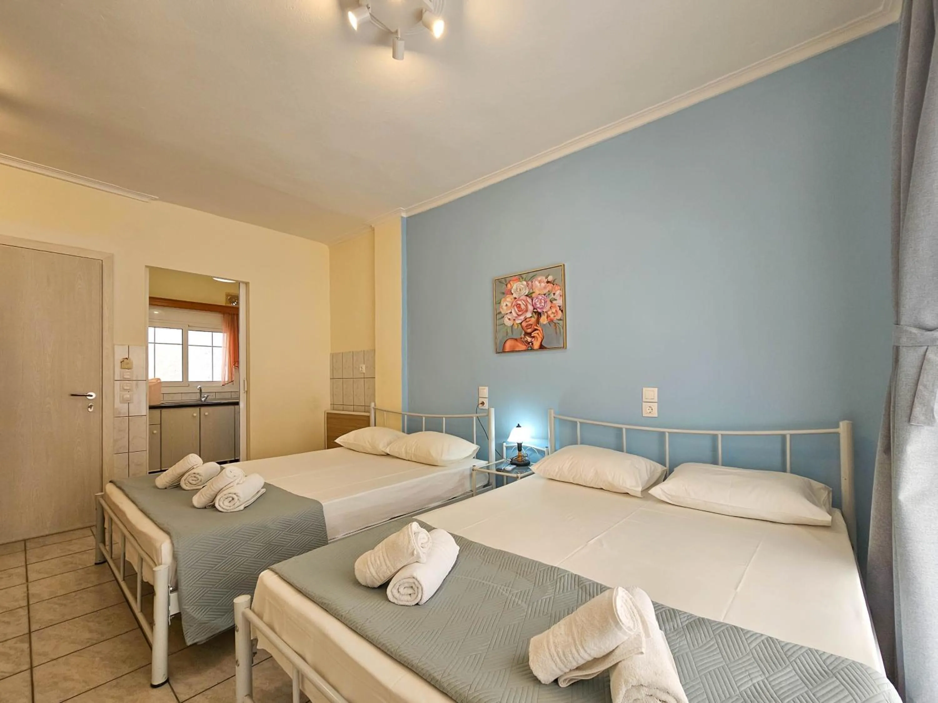 Bed in Chariclia Hotel