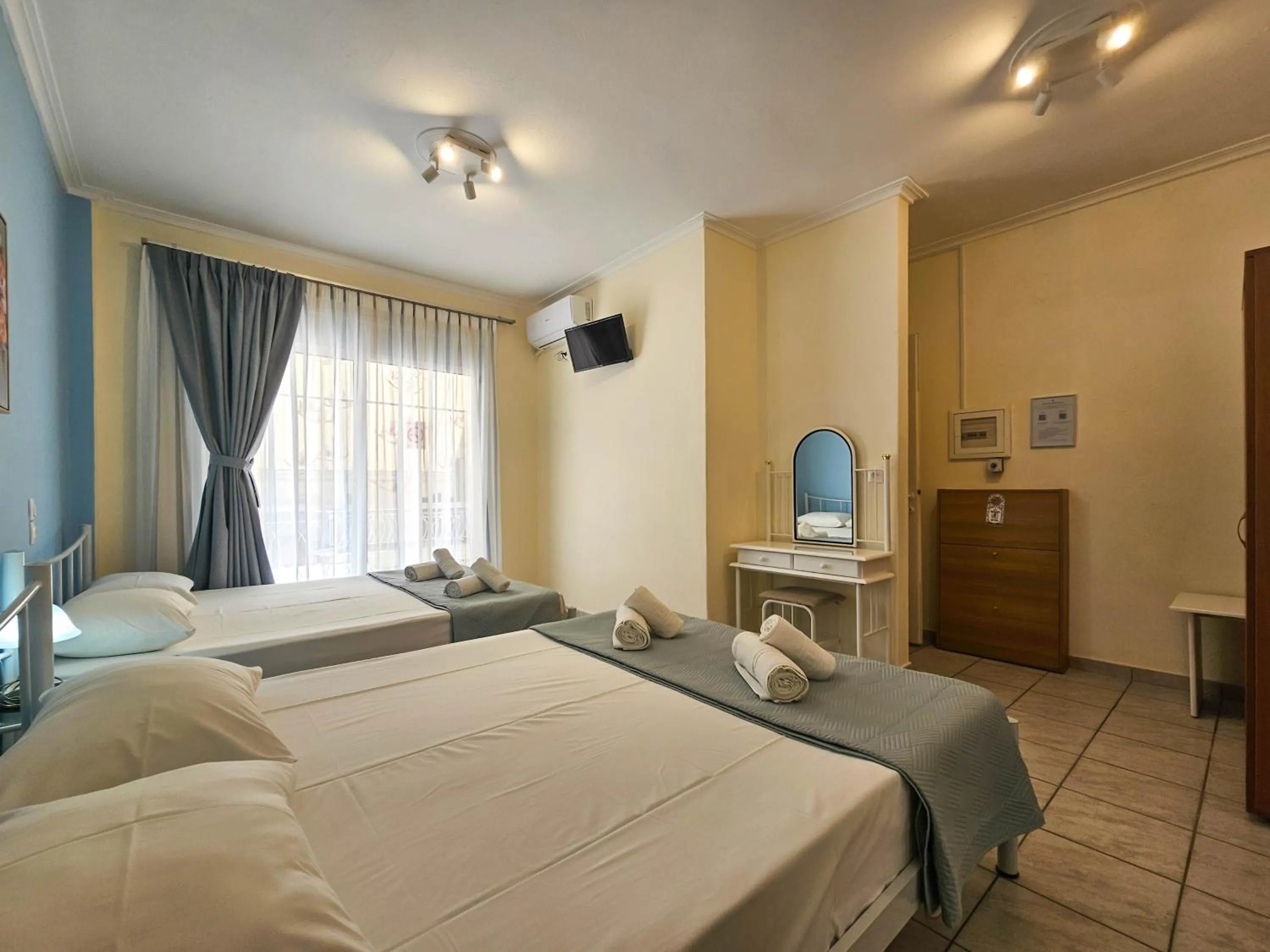 Bed in Chariclia Hotel