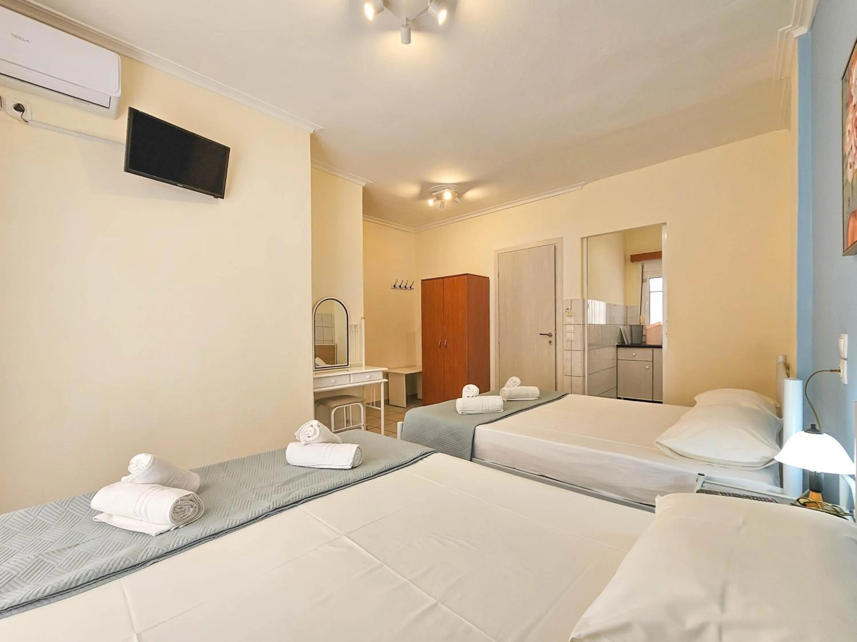 Bed in Chariclia Hotel