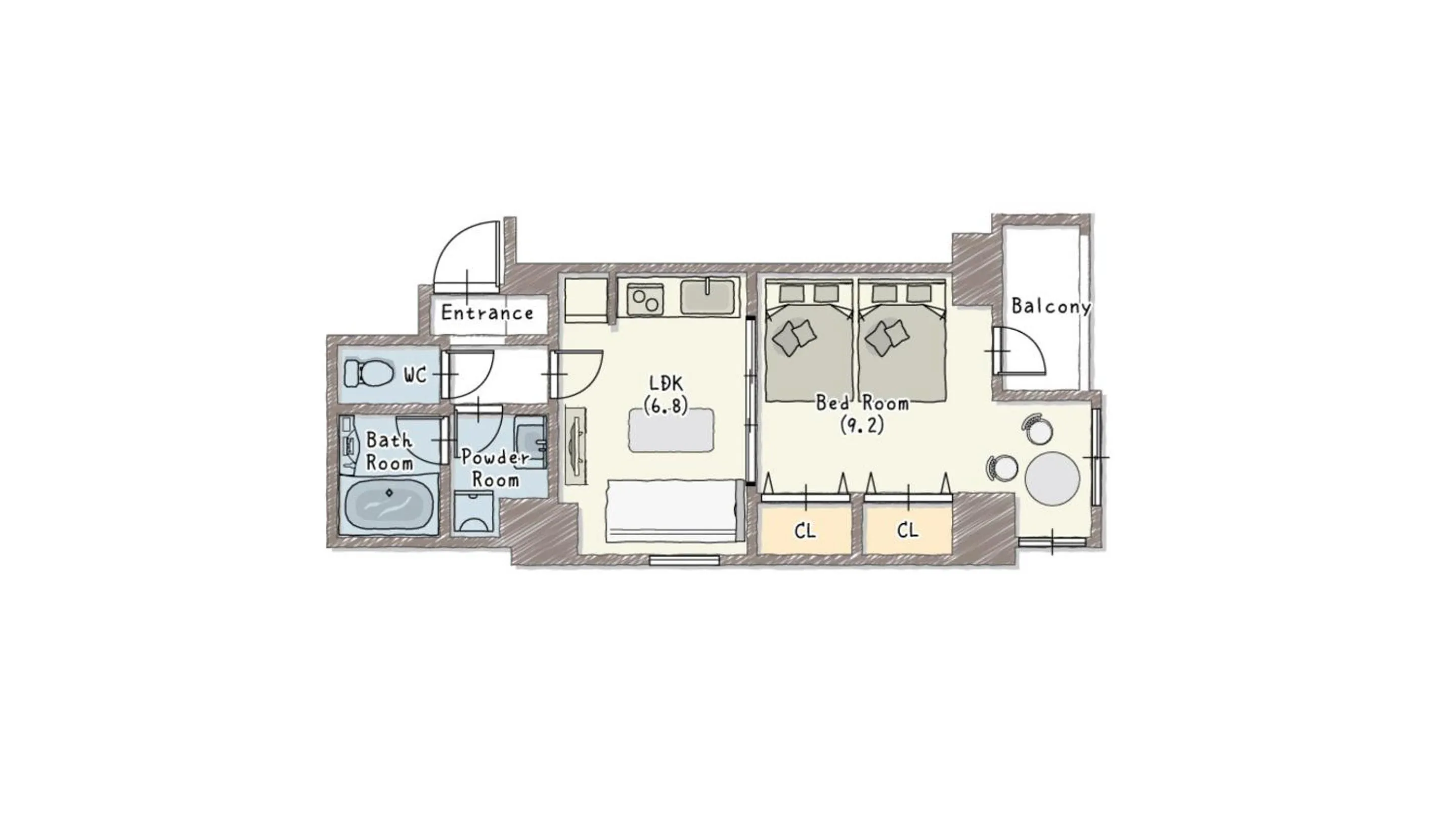 Floor plan in BON Tokyo Asakusa