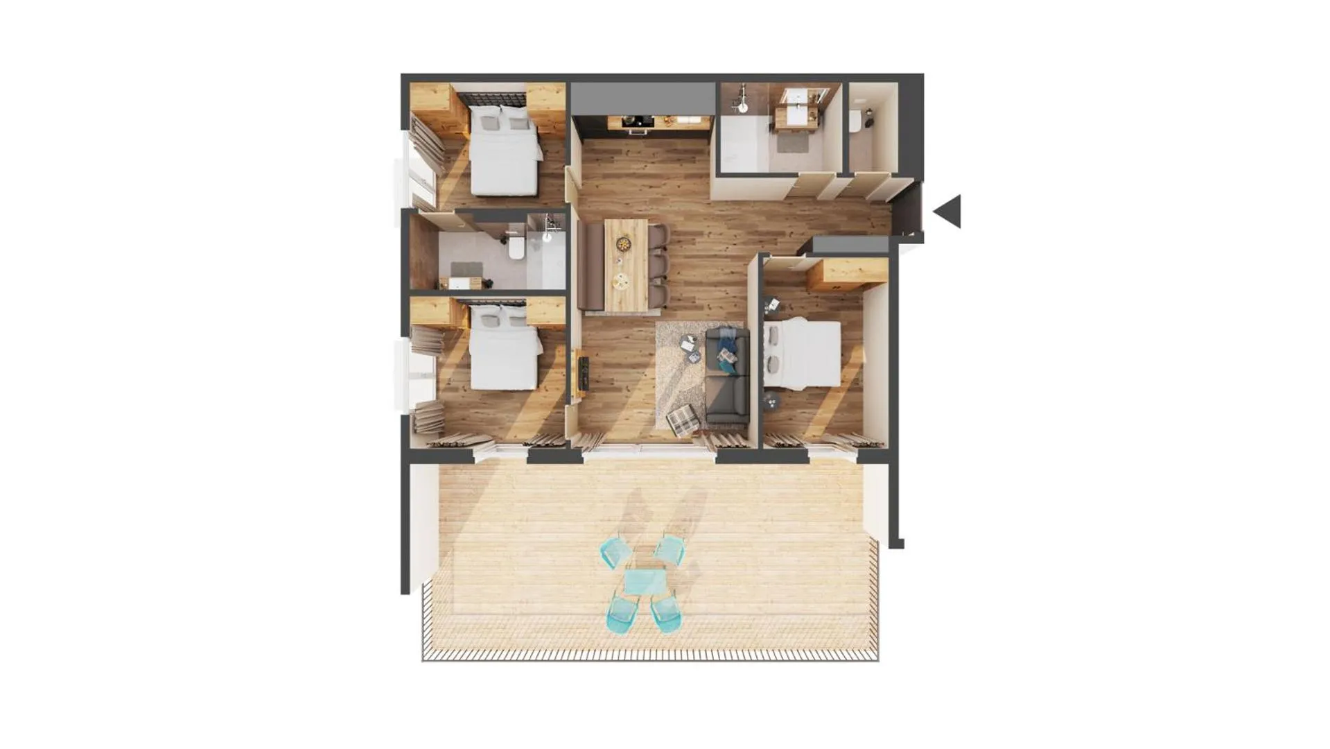 Floor plan in REMIND Apartements Brixental