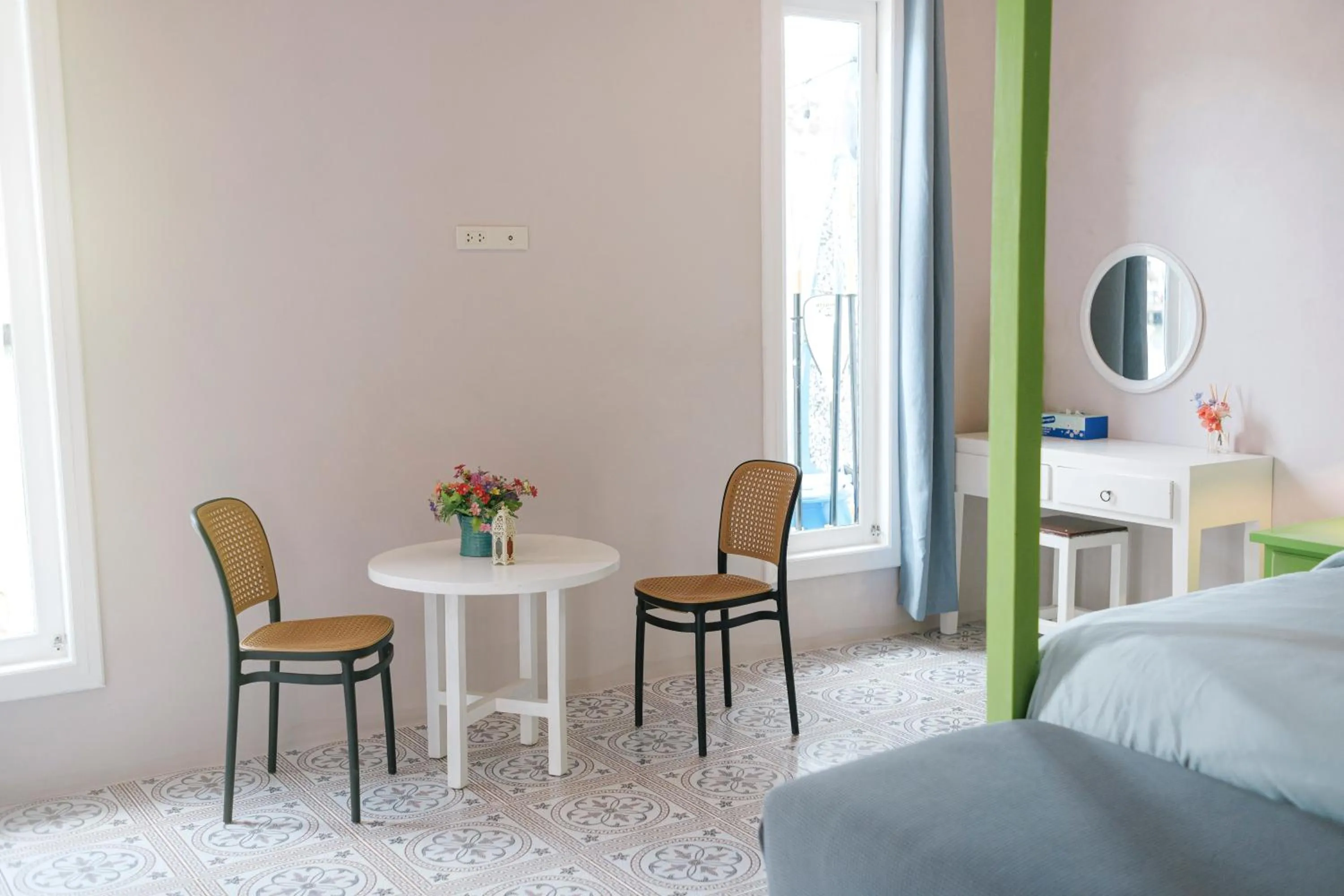 Bedroom, Bed in Watercolours