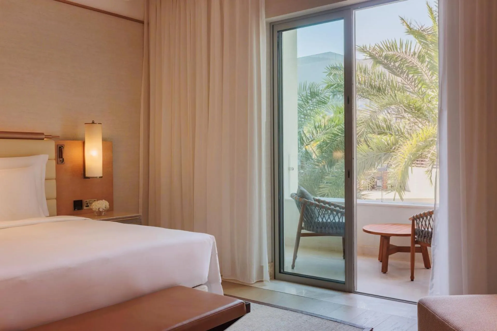 Balcony/Terrace, Bed in Jumeirah Muscat Bay Oman