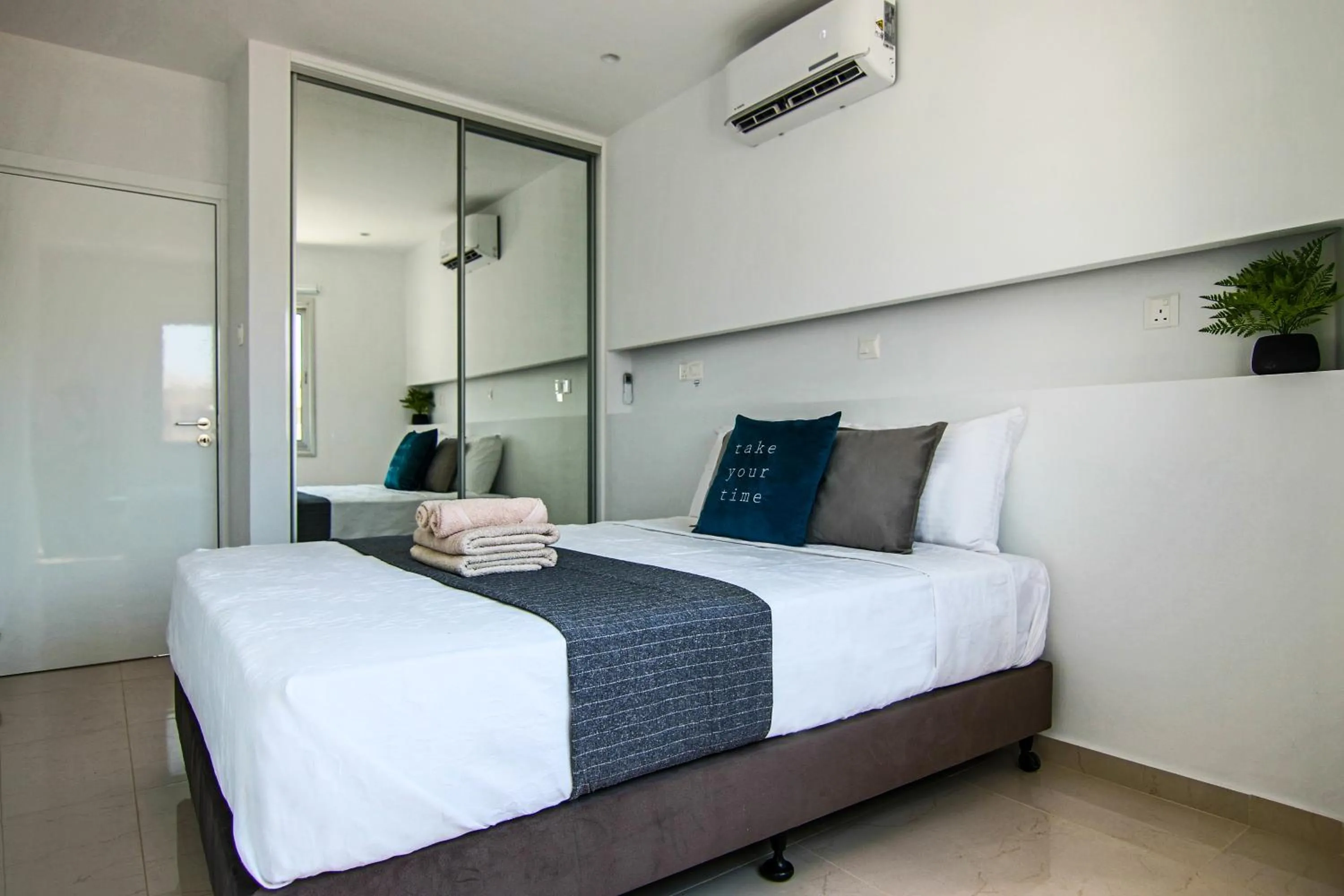 Bed in Phaedrus Living: Seaside Luxury Flat Lighthouse 65