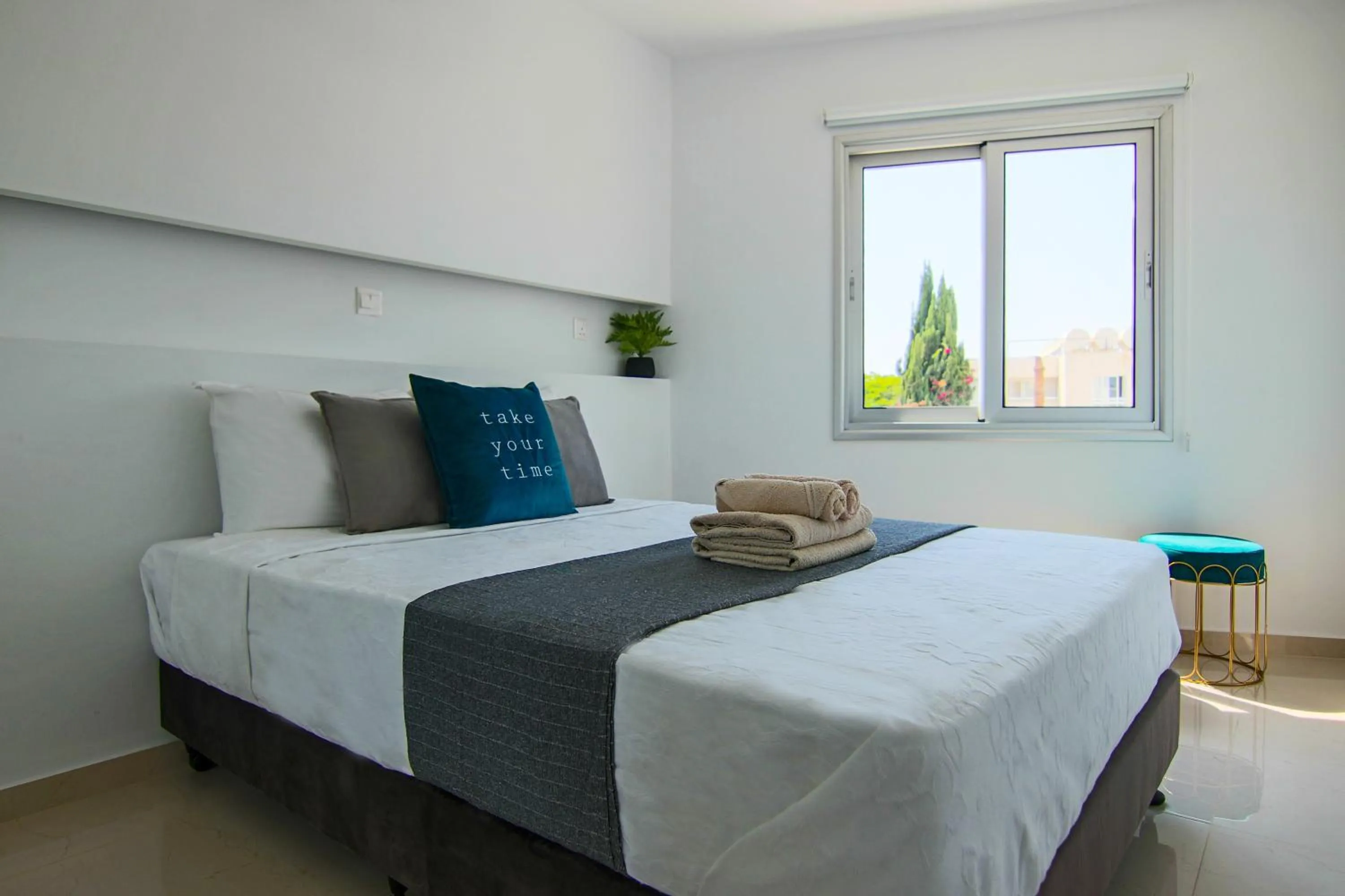 Bed in Phaedrus Living: Seaside Luxury Flat Lighthouse 65