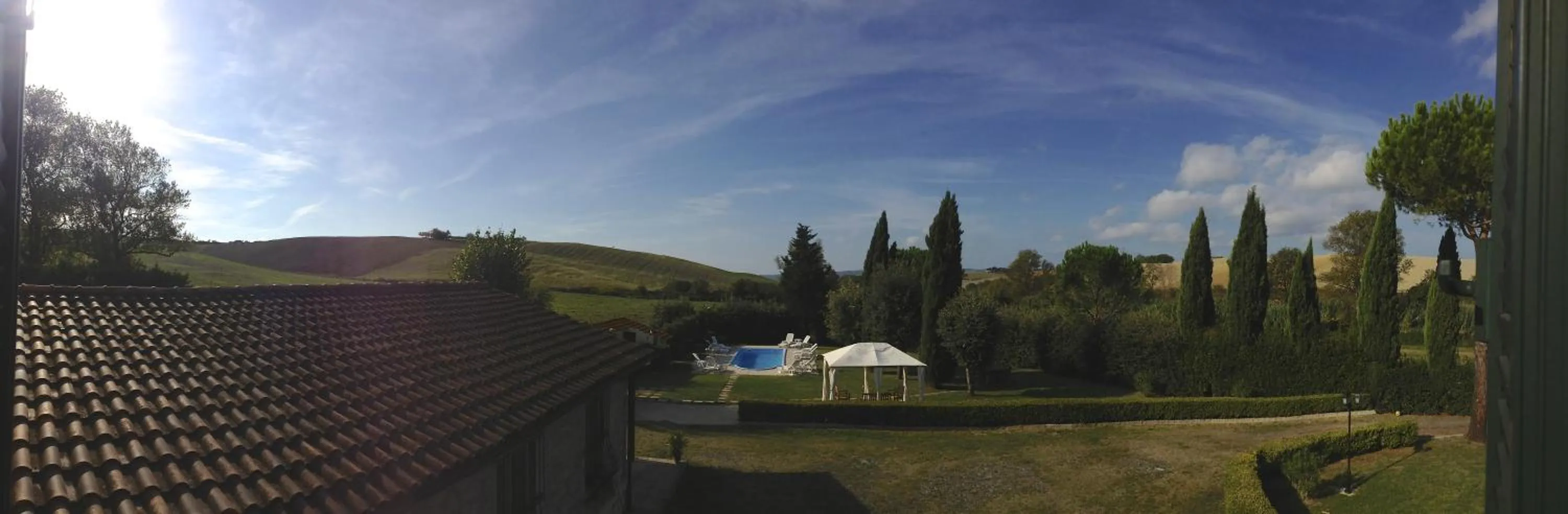 Pool view in Podere Il Mulino