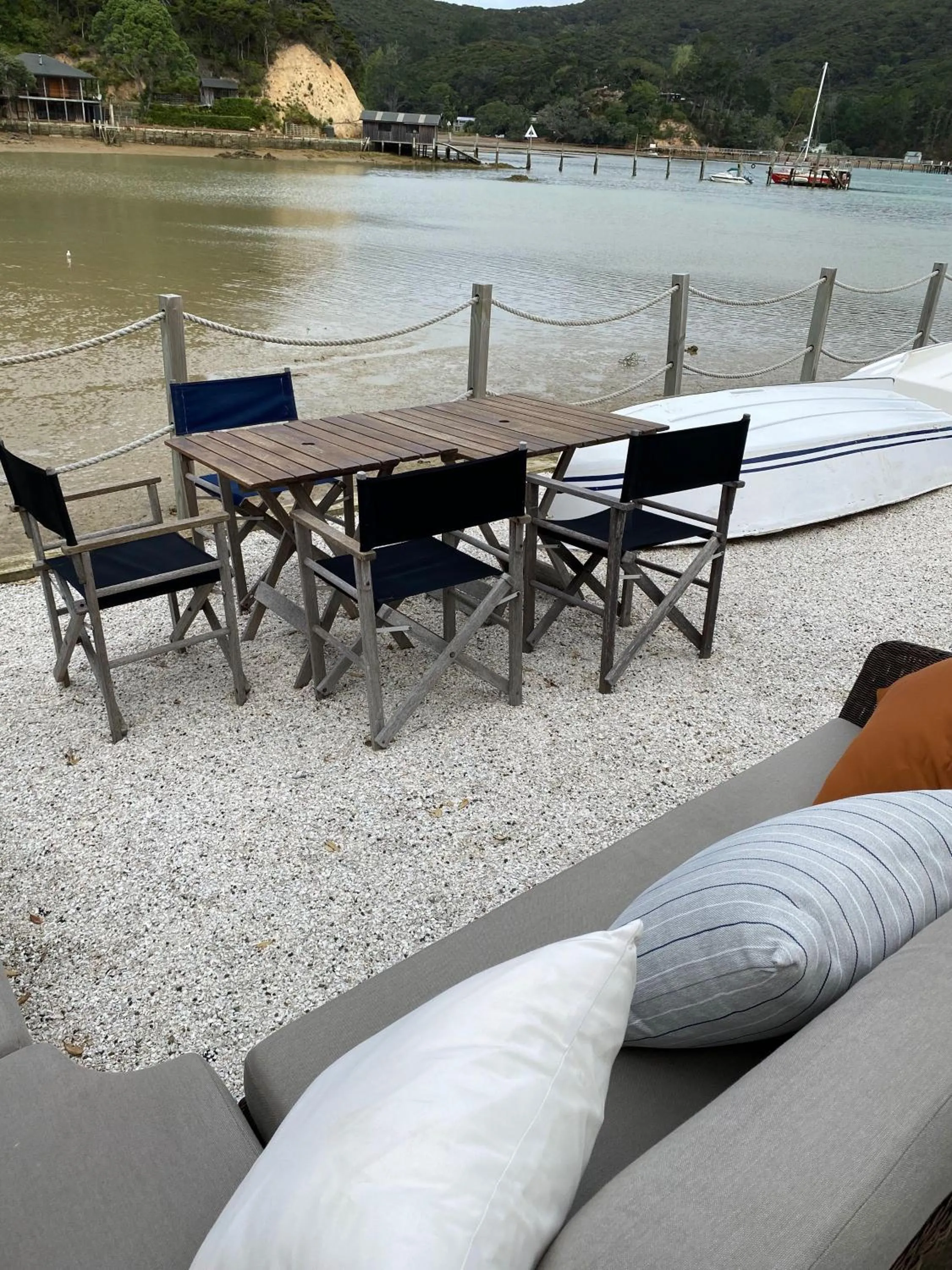 Seating area in Kawau Lodge Boutique Resort