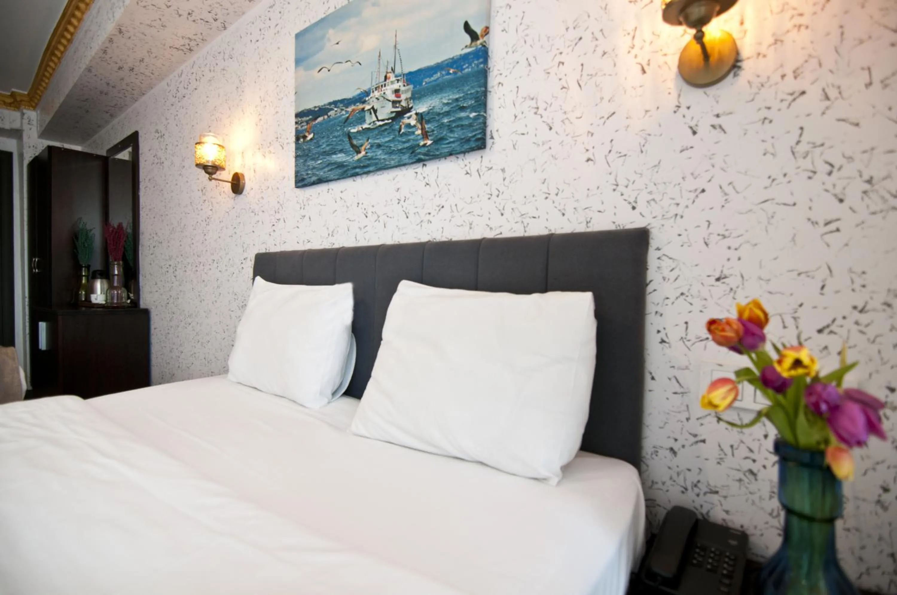 Bed in Golden Horn Life Hotel