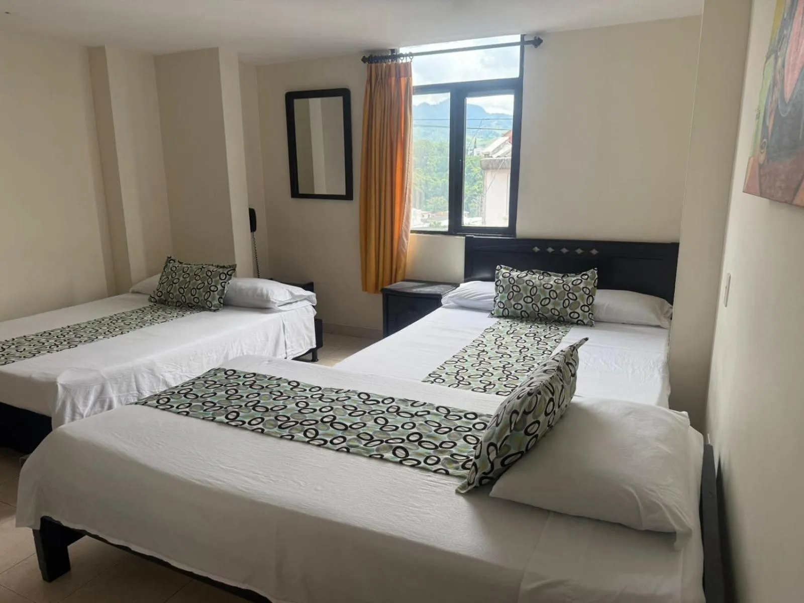 Bed in Hotel Los Tunjos